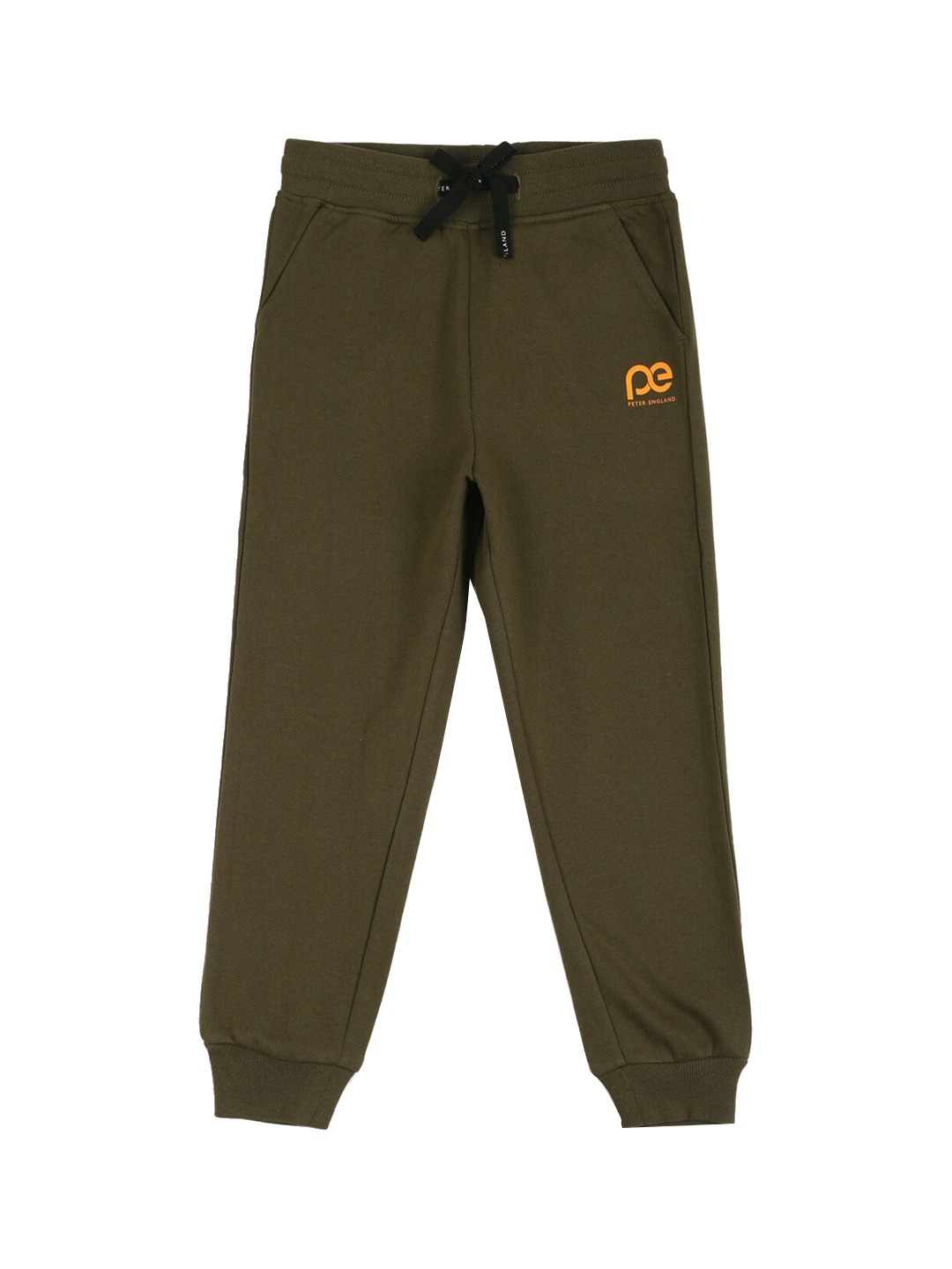 

Peter England Boys Green Solid Joggers