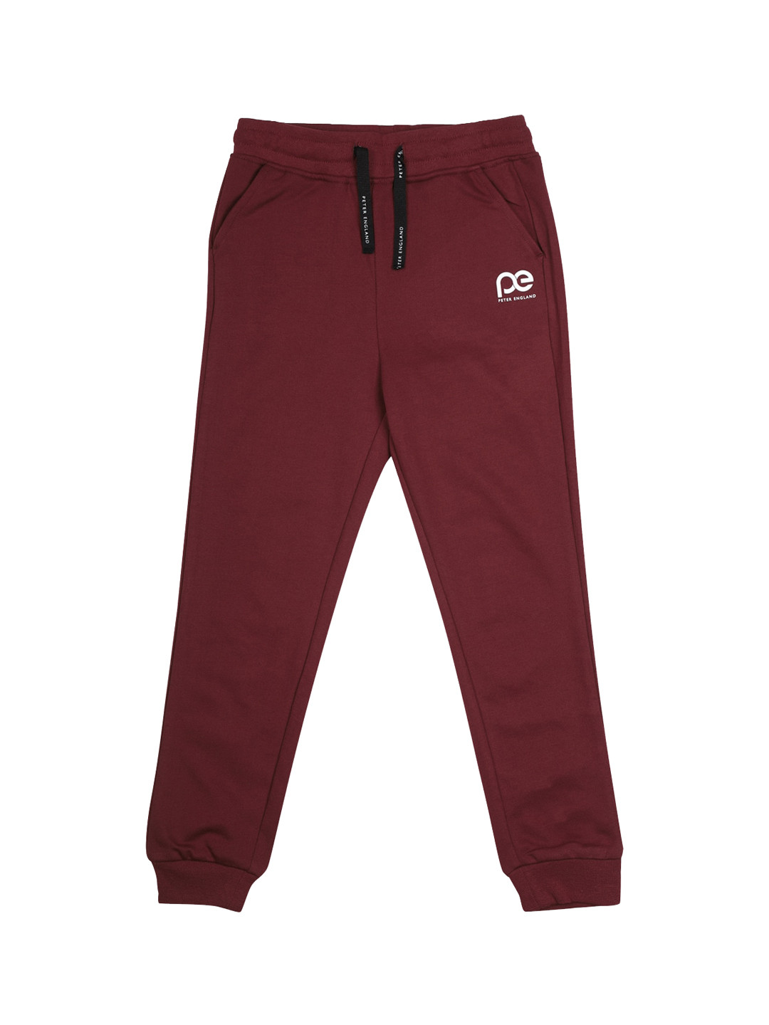 

Peter England Boys Maroon Solid Joggers