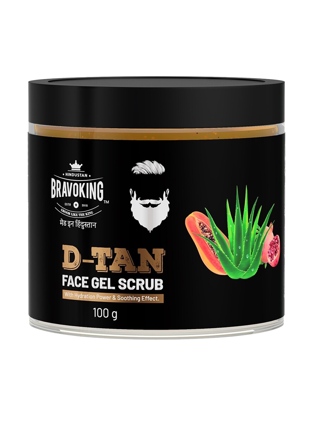 

Braavoking Men Waterless Face Cleanser and D-Tan Face Scrub Gel- 100ml+100g, Black