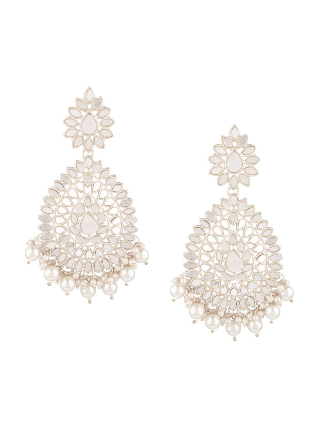 

Efulgenz Silver-Plated Contemporary Drop Earrings