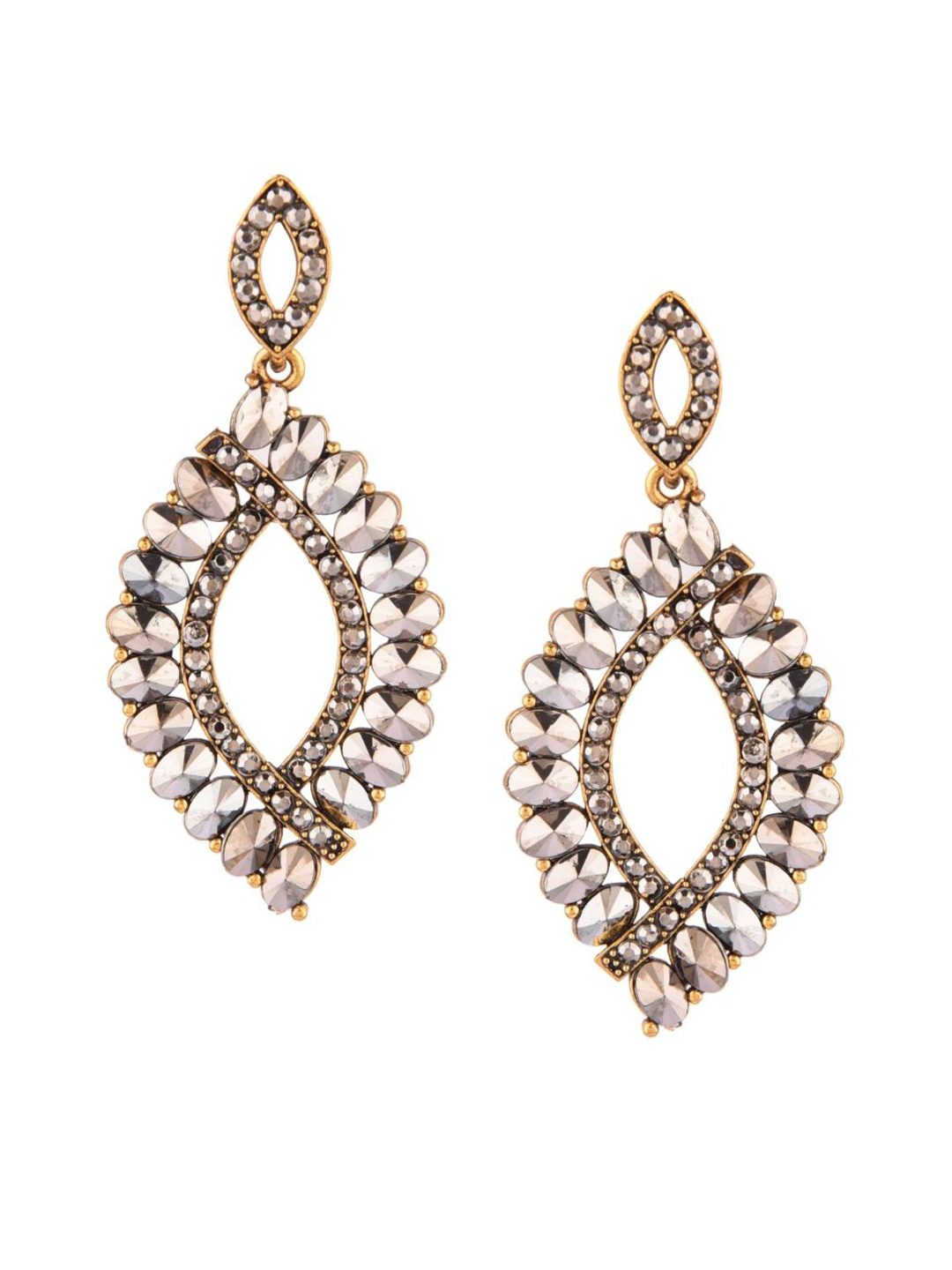 

Efulgenz Black Contemporary Drop Earrings