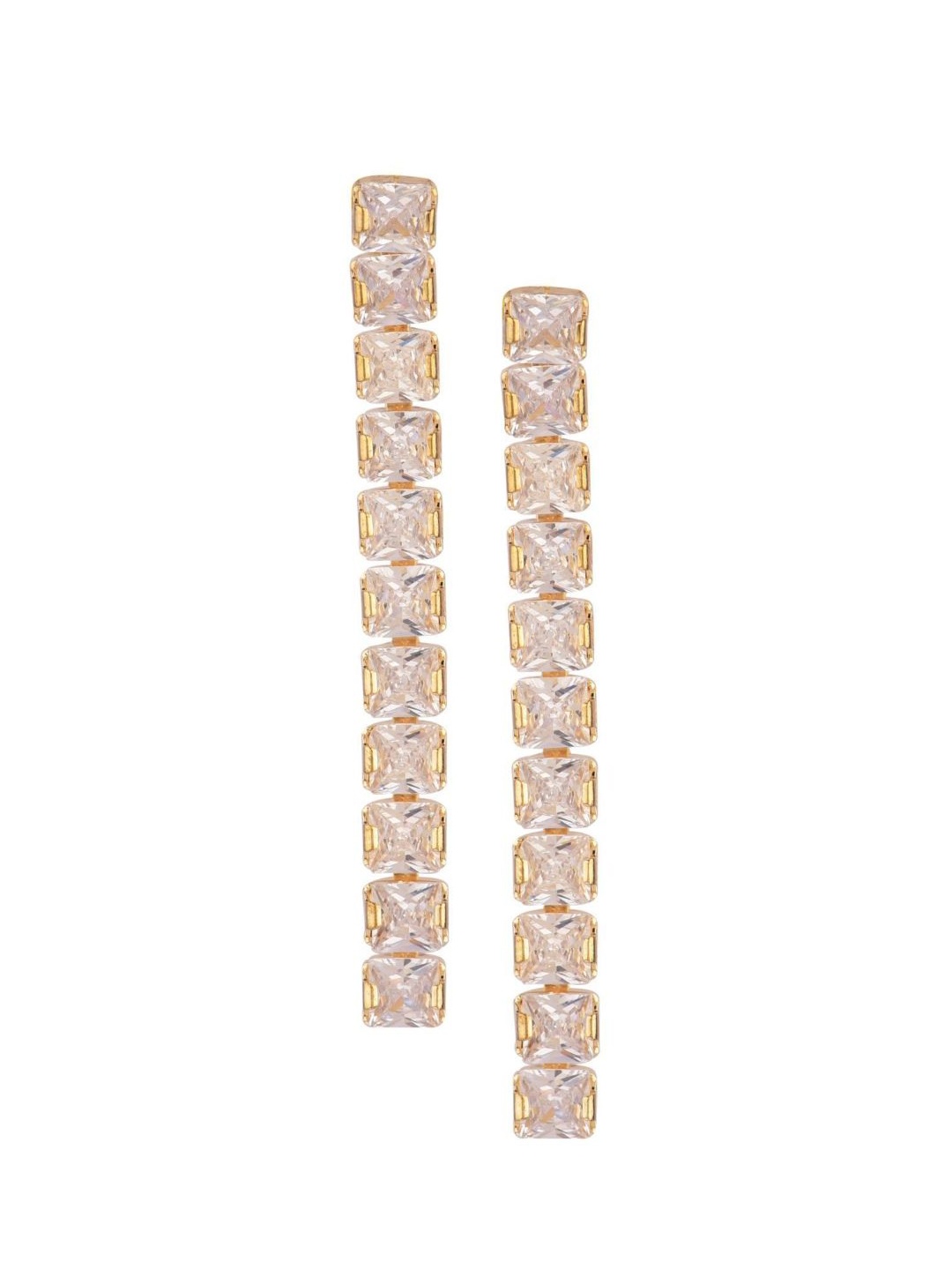 

Efulgenz Gold-Toned Contemporary Drop Earrings