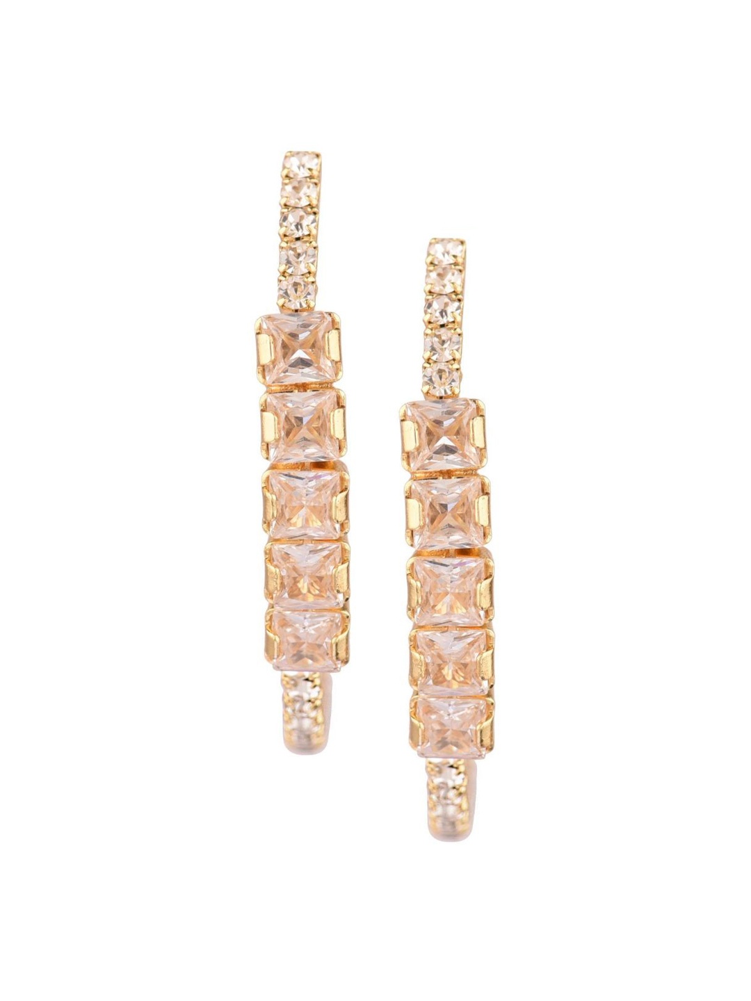 

Efulgenz Gold-Toned Circular Hoop Earrings