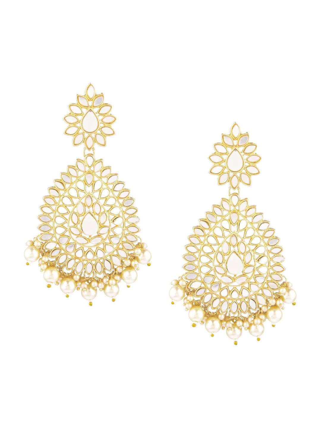 

Efulgenz Gold-Toned Contemporary Drop Earrings