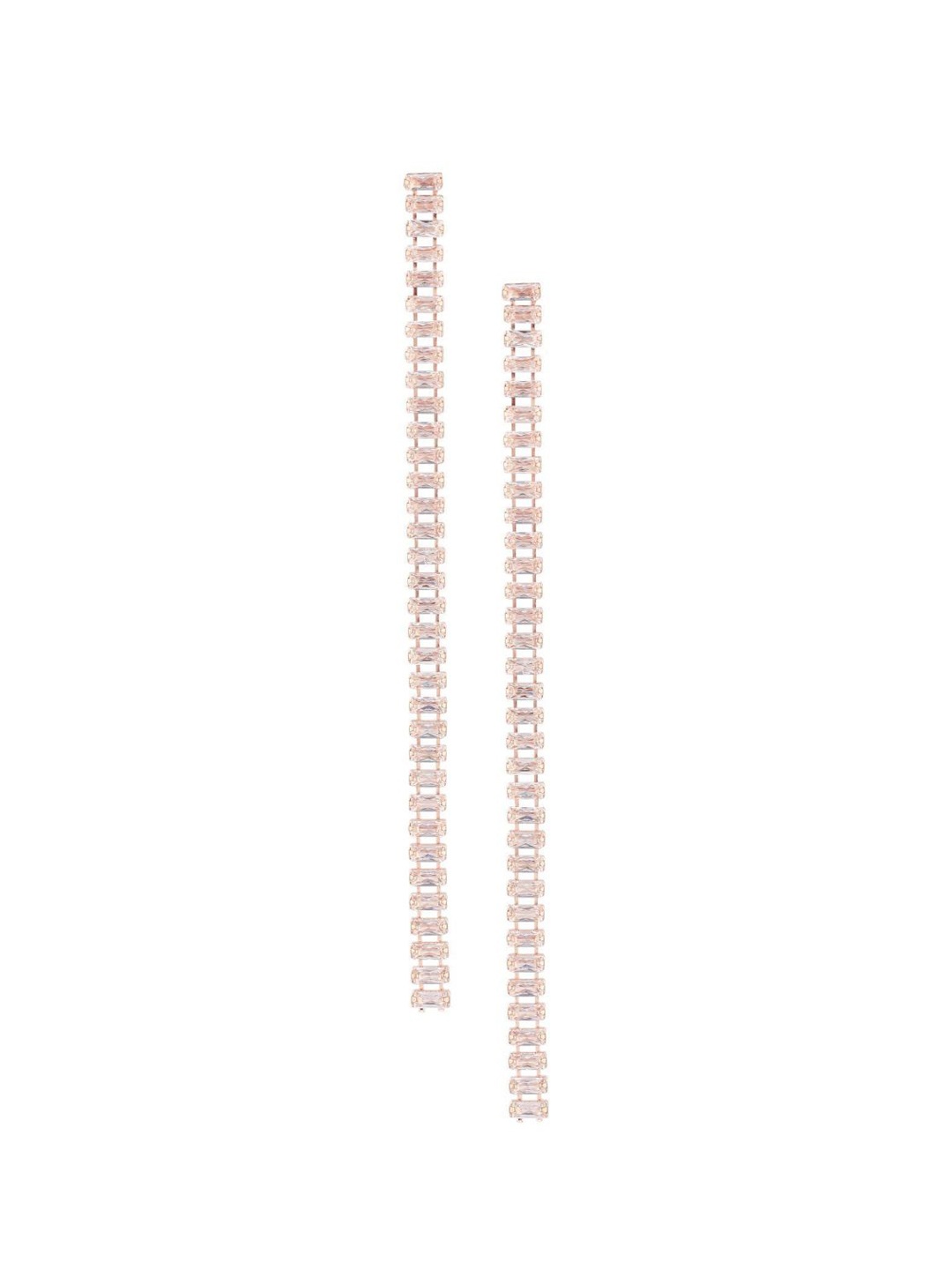 

Efulgenz Rose Gold Contemporary Drop Earrings