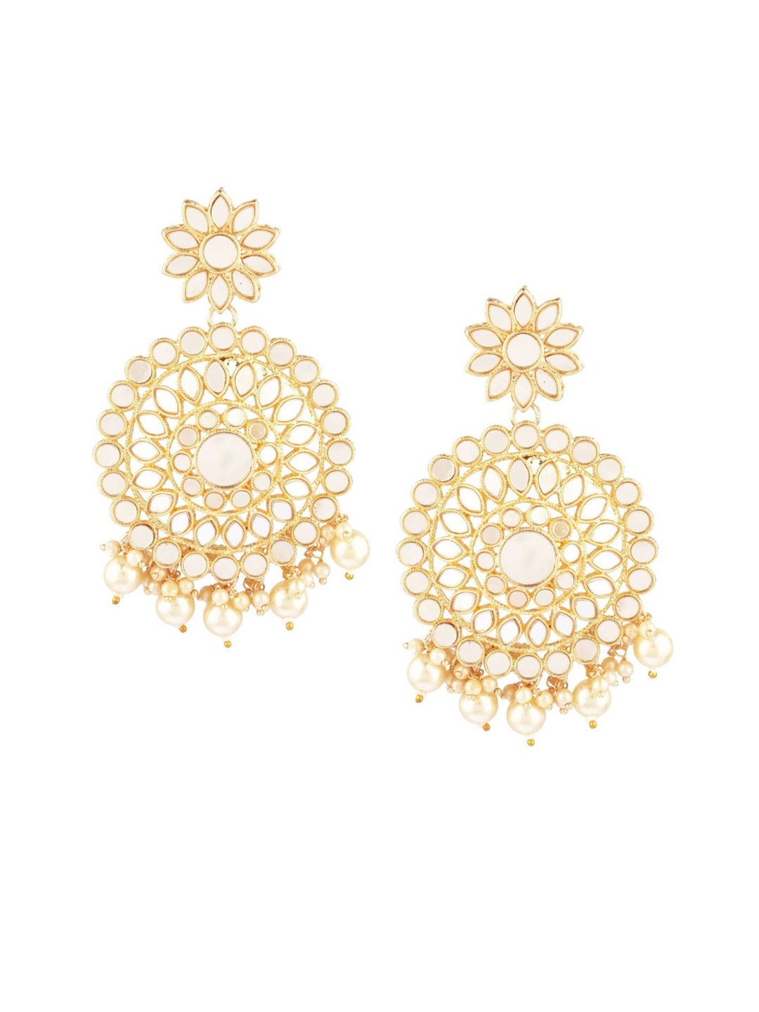 

Efulgenz Gold-Toned Contemporary Drop Earrings