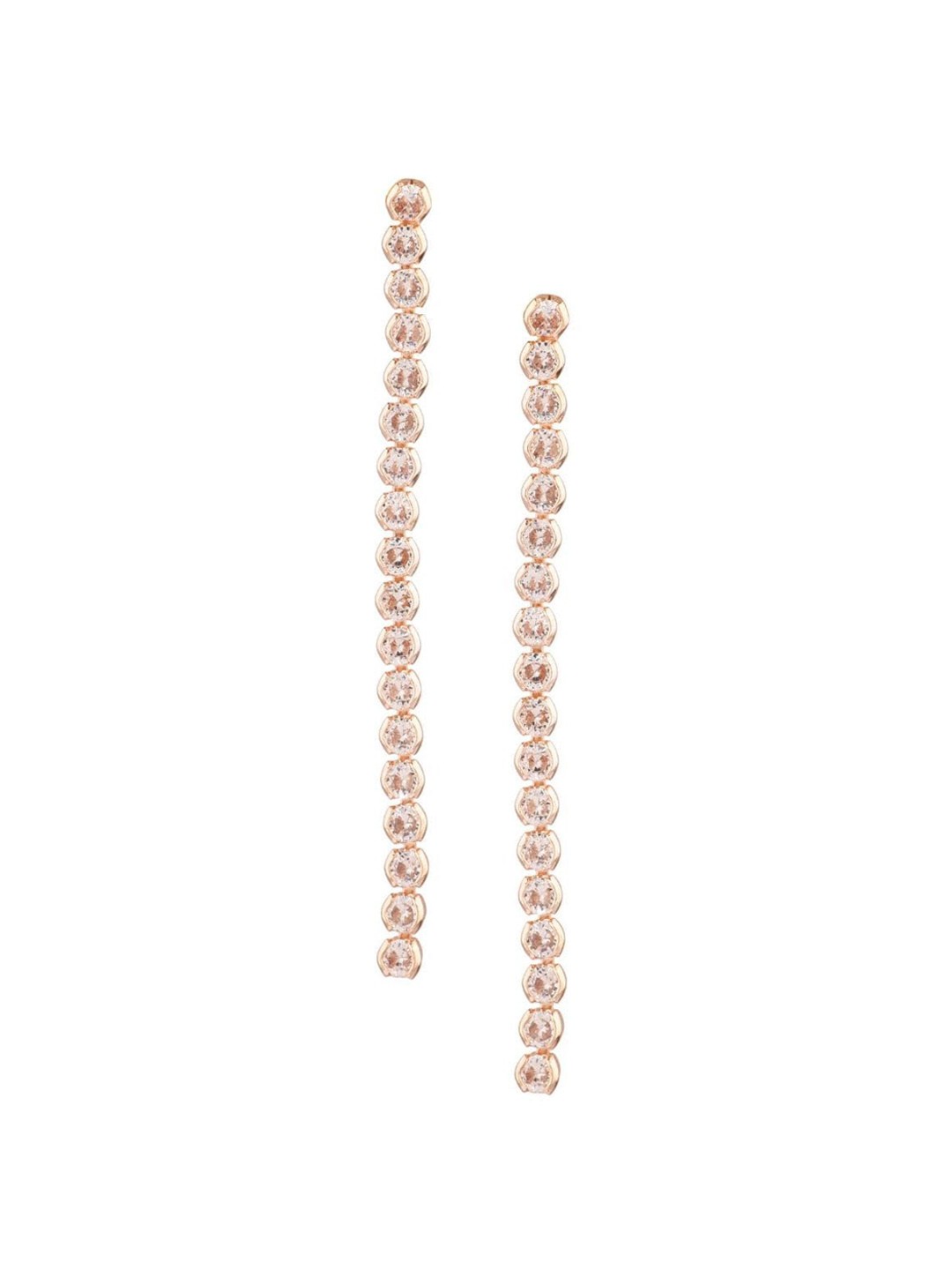 

Efulgenz Rose Gold Plated Contemporary Drop Earrings