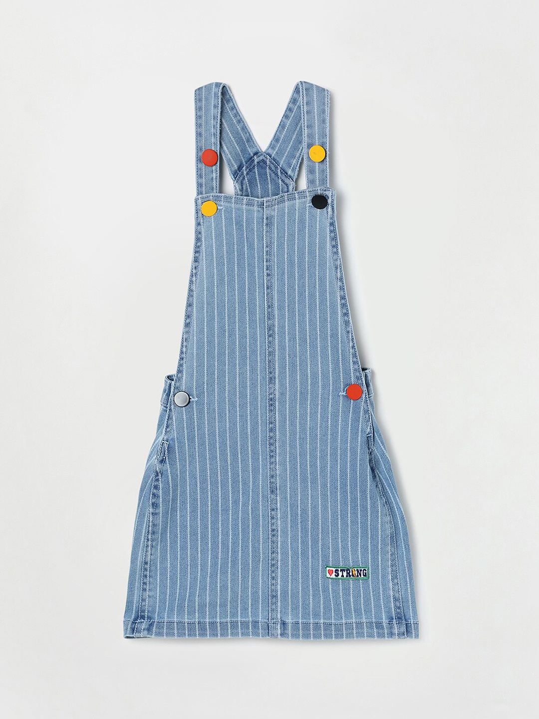 

Fame Forever by Lifestyle Girls Blue Striped Cotton Dungaree