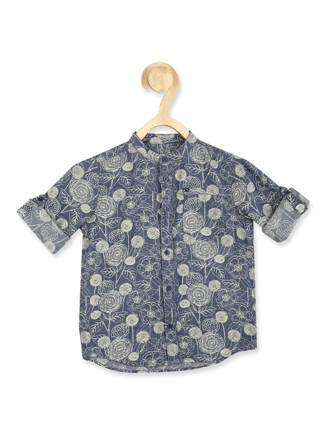 

Peter England Boys Floral Printed Casual Cotton Shirt, Blue