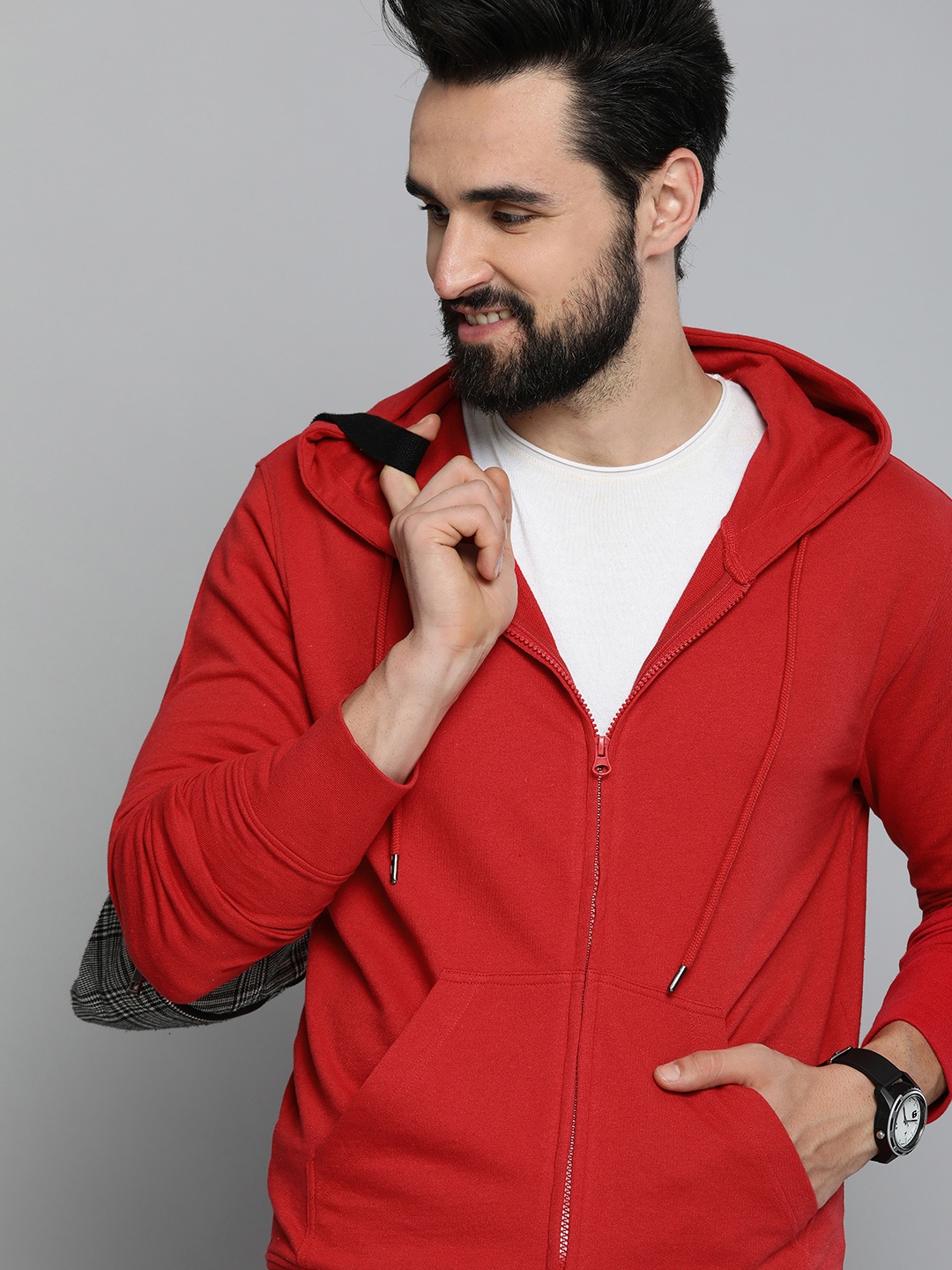 

HERE&NOW Red Hooded Sweatshirt