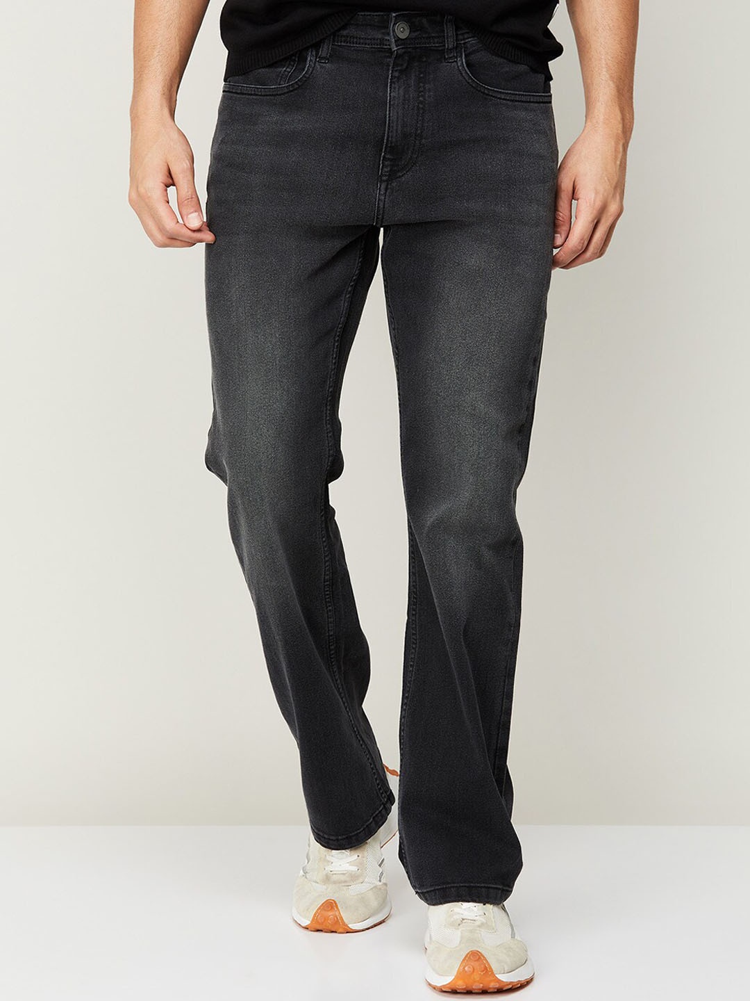 

Forca Men Grey Bootcut Heavy Fade Cotton Jeans