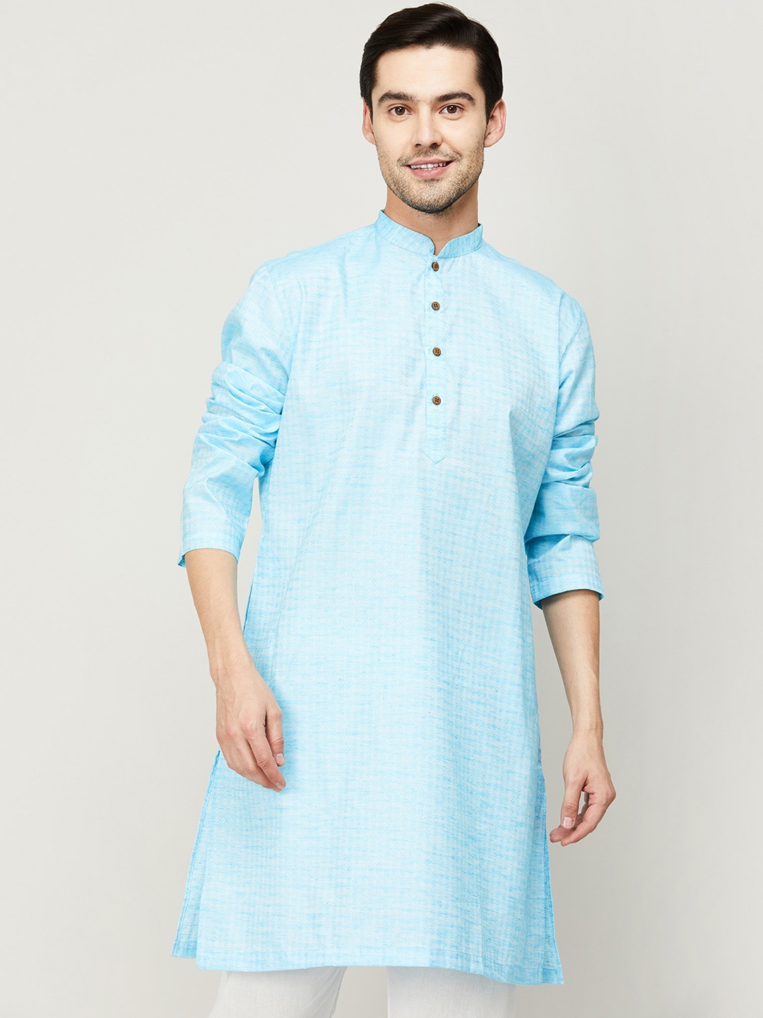 

Melange by Lifestyle Men Blue Cotton Kurta