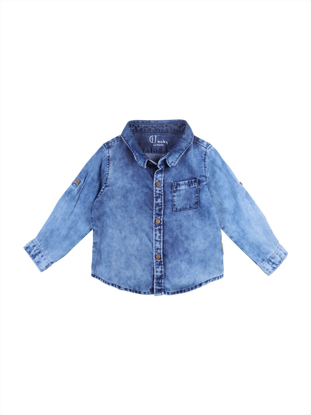 

Gini and Jony Boys Faded Cotton Casual Shirt, Blue