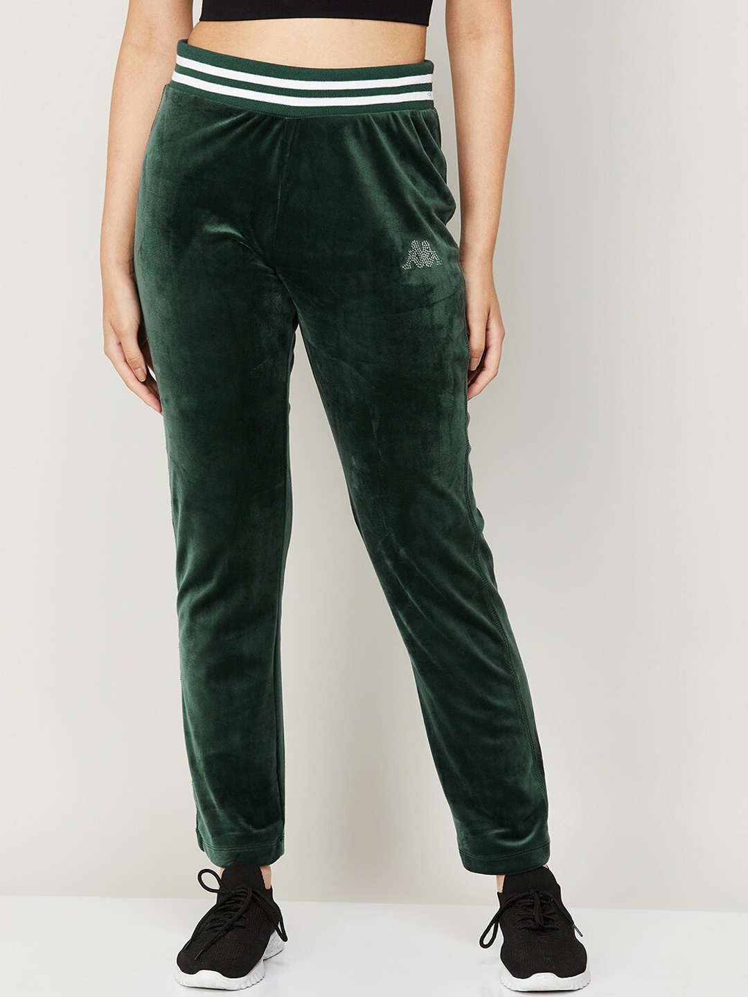 

Kappa Women Green Solid Trouser