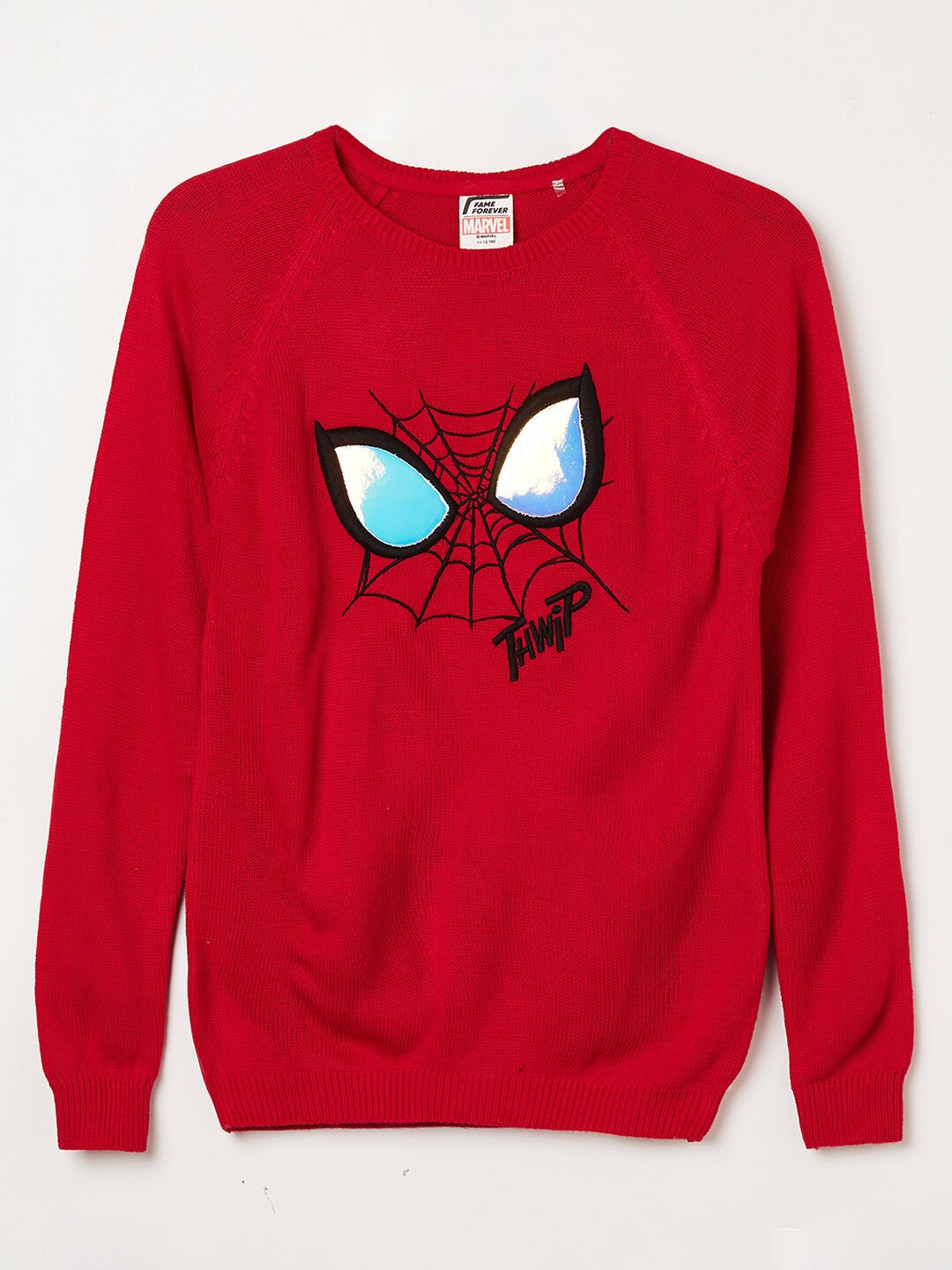 

Fame Forever by Lifestyle Boys Red & Blue Printed Acrylic Pullover