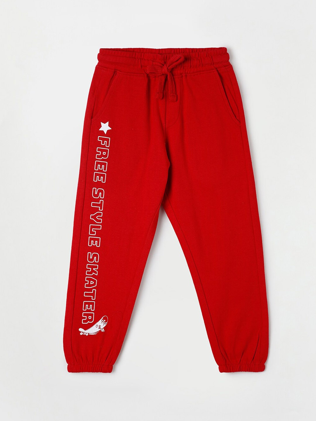 

Fame Forever by Lifestyle Boys Red Printed Cotton Joggers