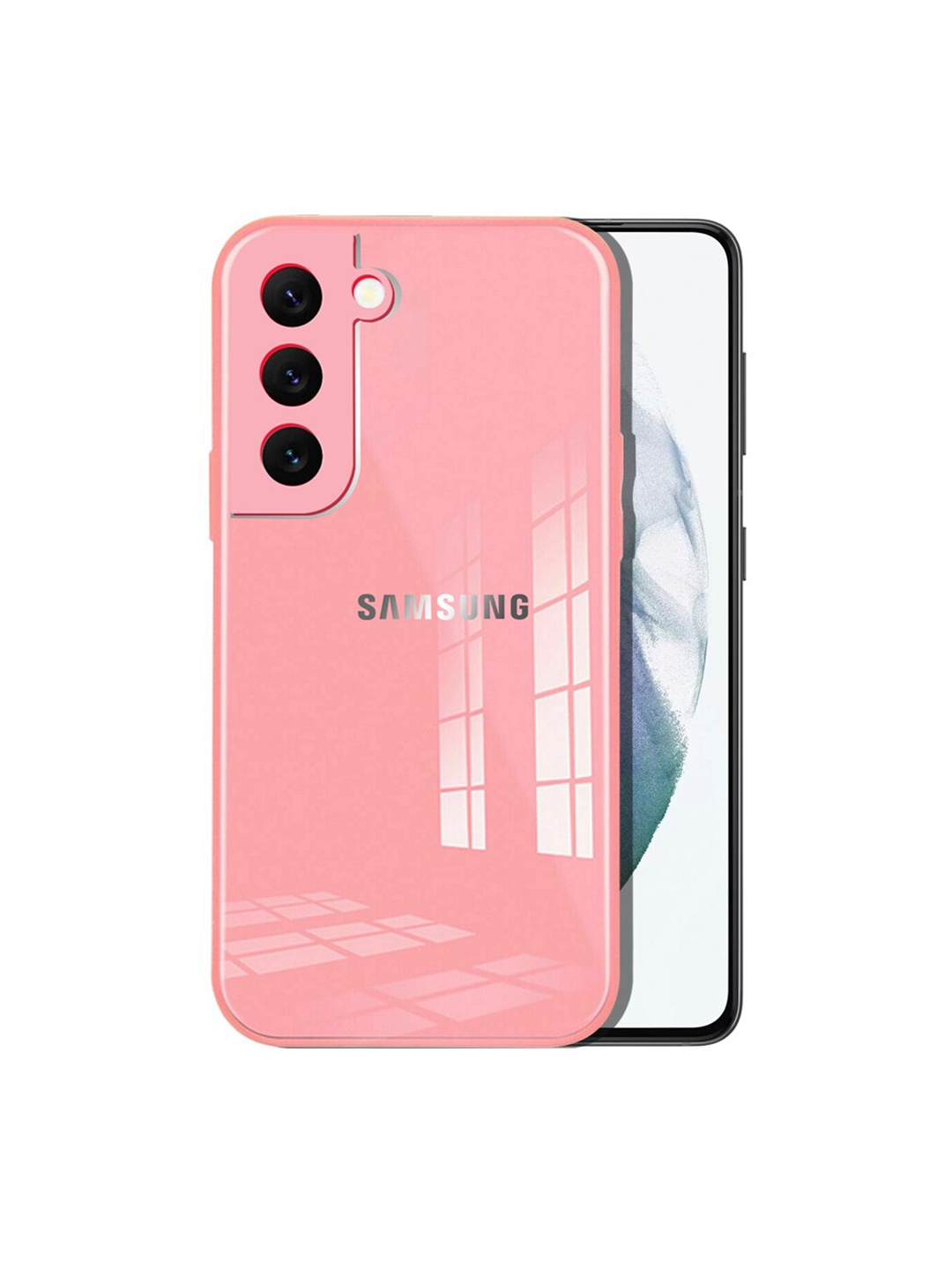 

Karwan Pink Solid Samsung Galaxy S22 5G Shock Proof Back Case