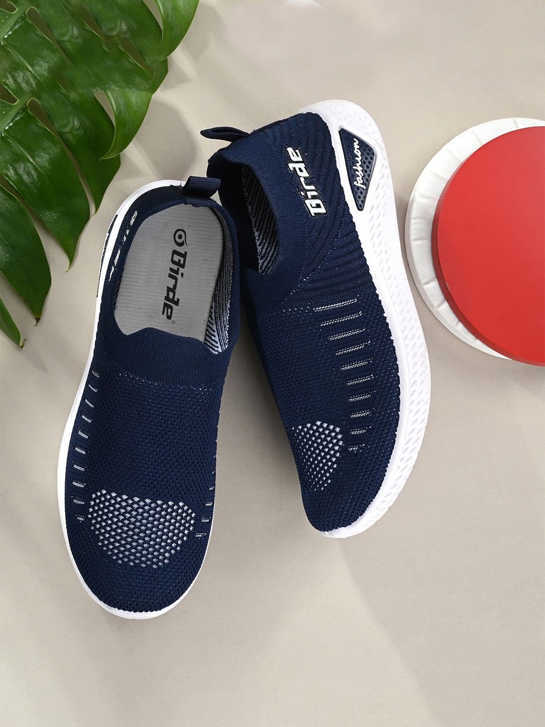 

BIRDE Women Navy Blue Non-Marking Slip-On Walking Shoes