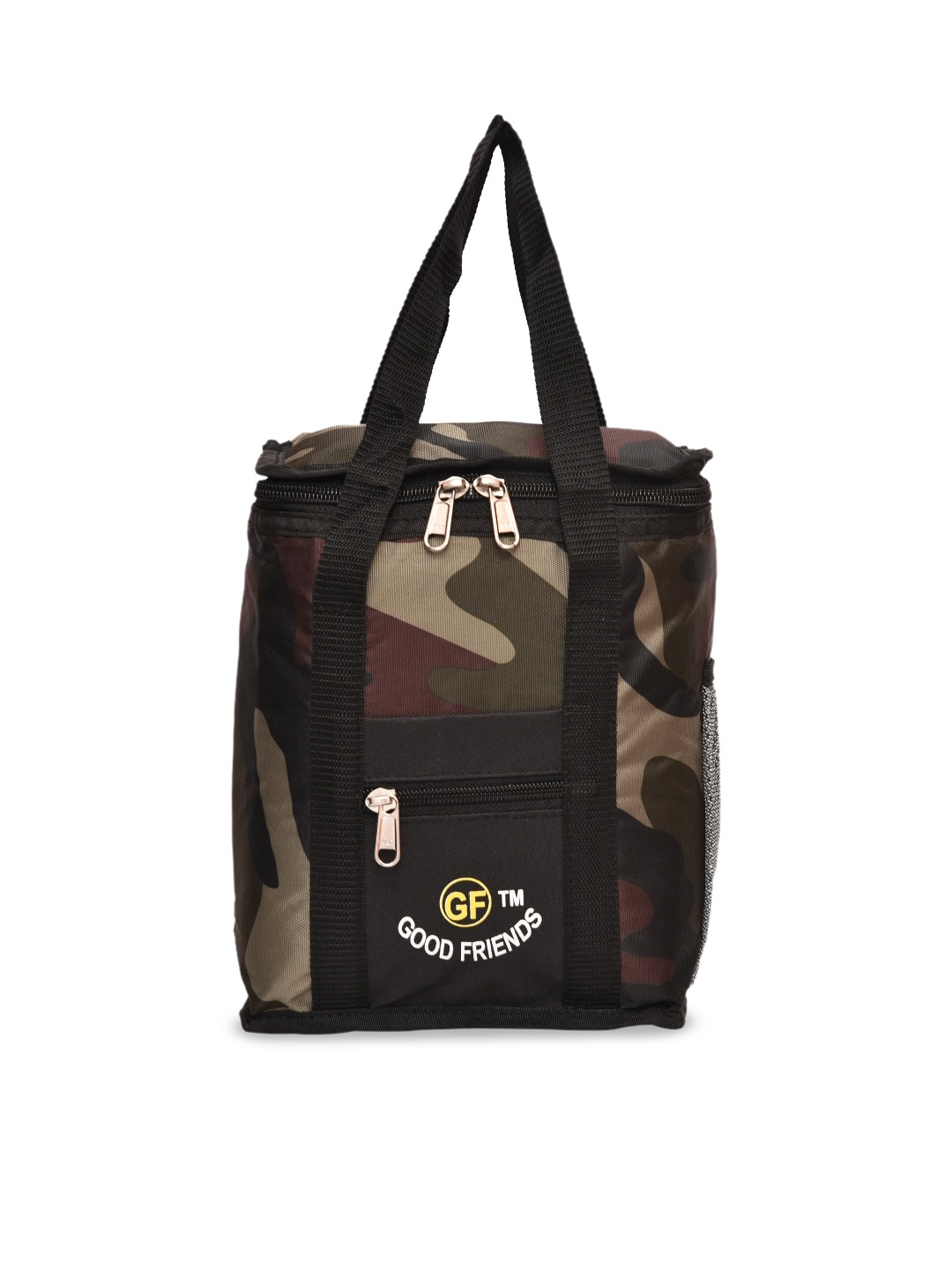 

GOOD FRIENDS Olive Green & Black Printed Lunch Box