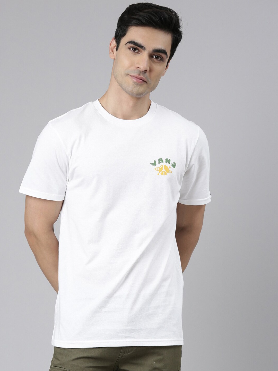 

Vans Men Graphic Printed Organic Cotton T-shirt, White