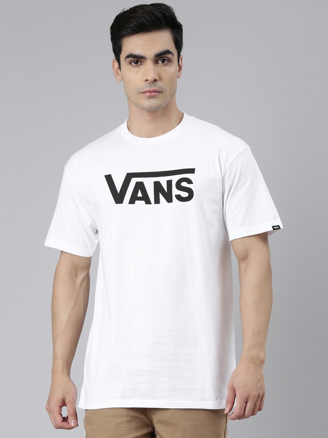 

Vans Men White Typography Printed Organic Cotton T-shirt