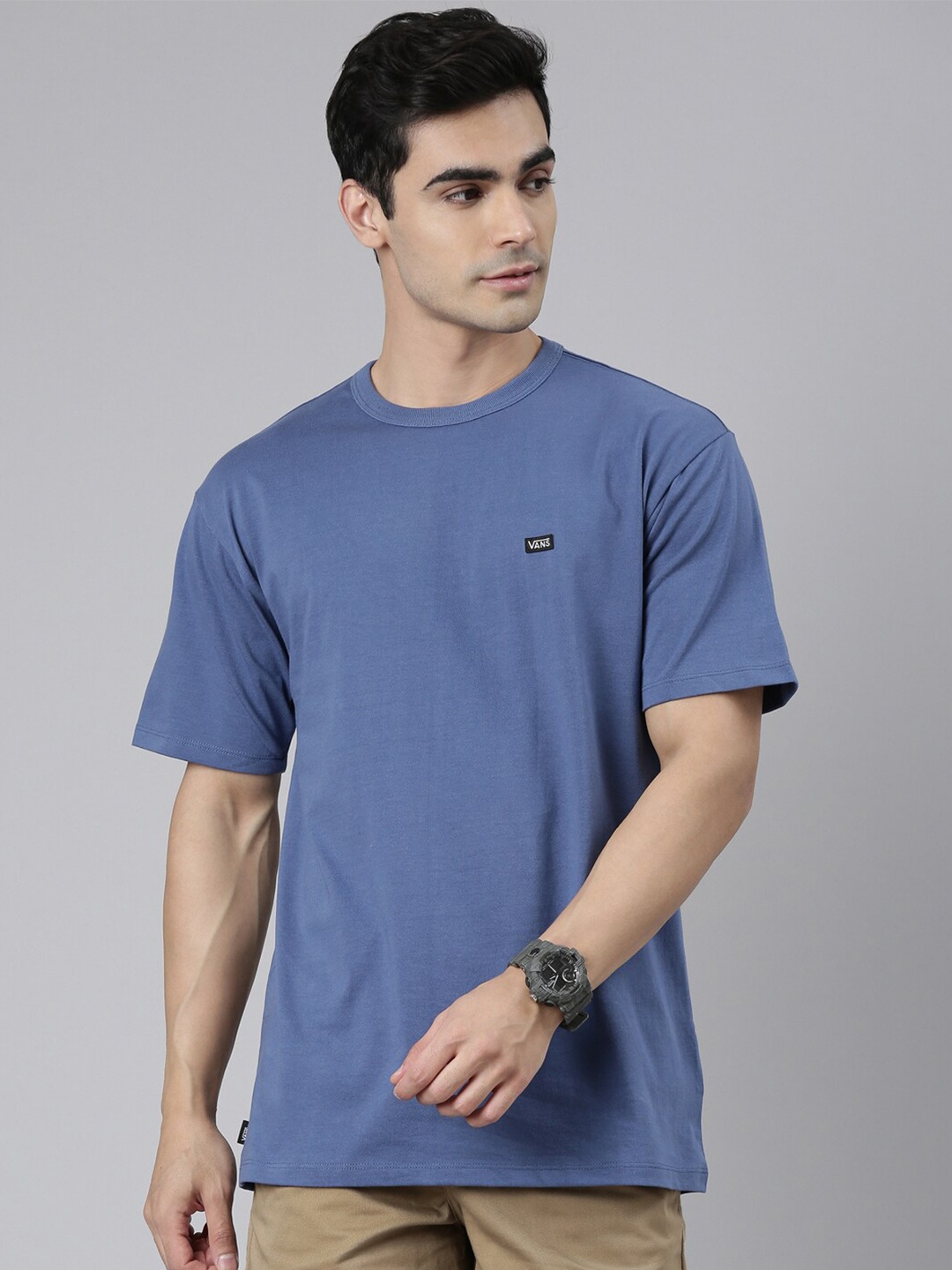 

Vans Men Navy Blue Organic Cotton T-shirt