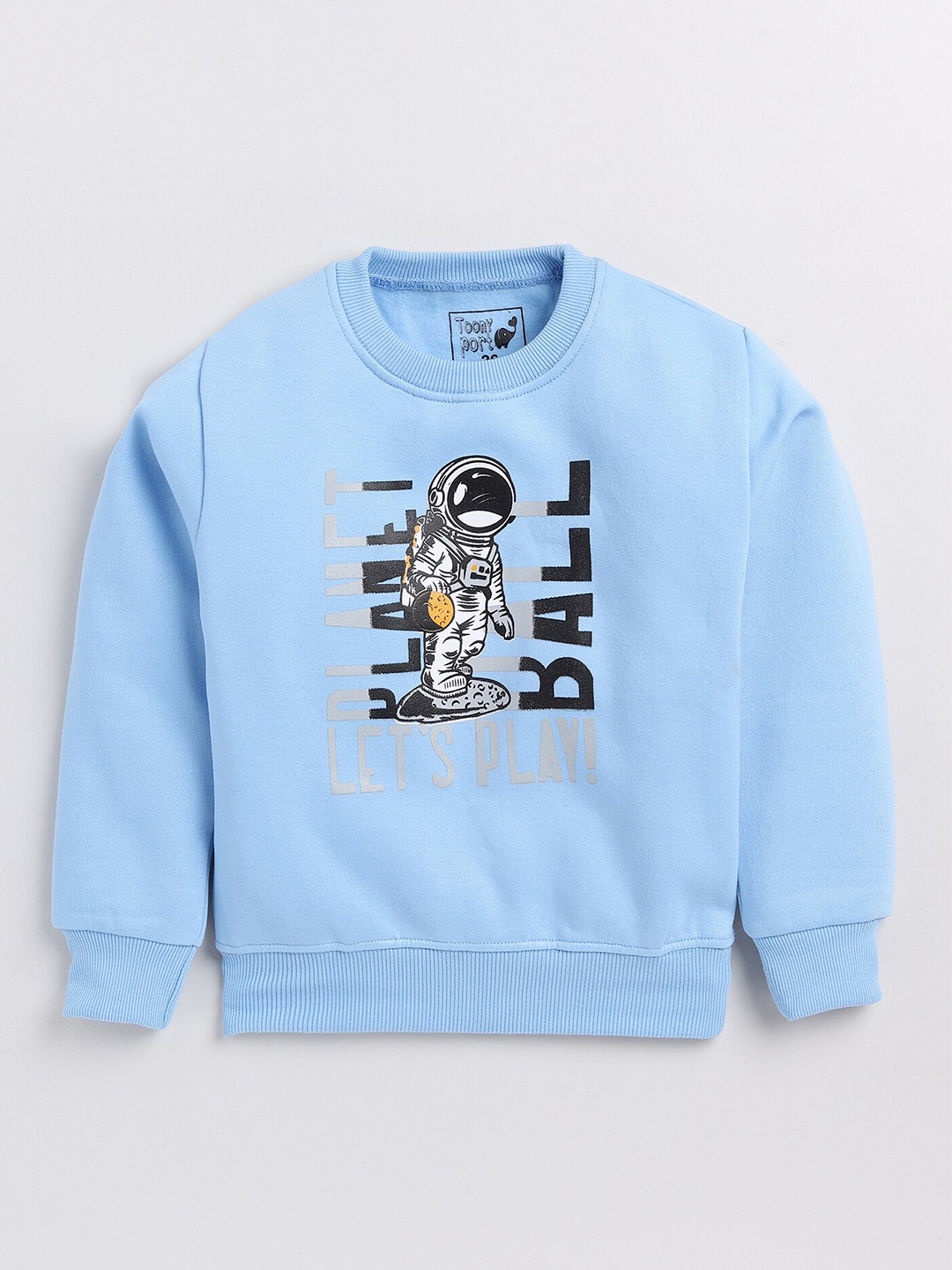 

Toonyport Kids Blue Printed Fleece Sweatshirt