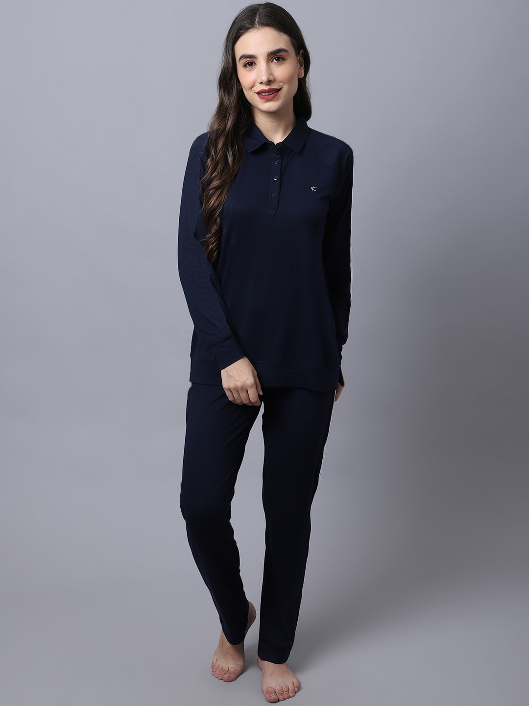 

Kanvin Women Navy Blue Night suit