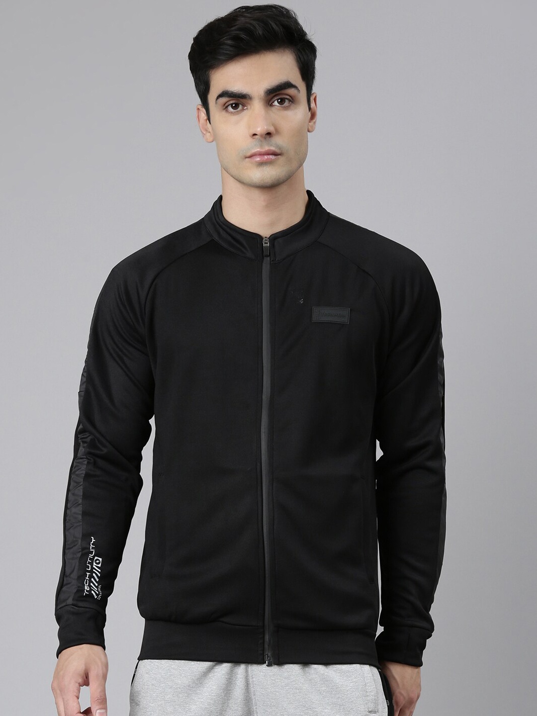 

FILA Men Black Sporty Jacket