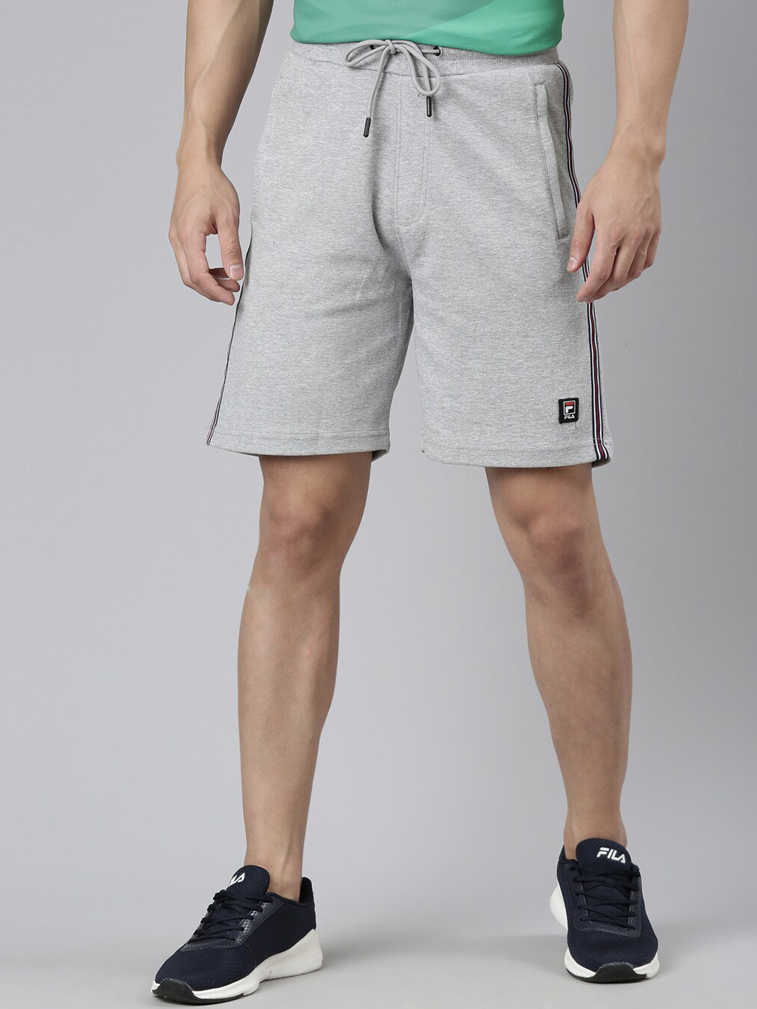 

FILA Men Grey Cotton Sports Shorts