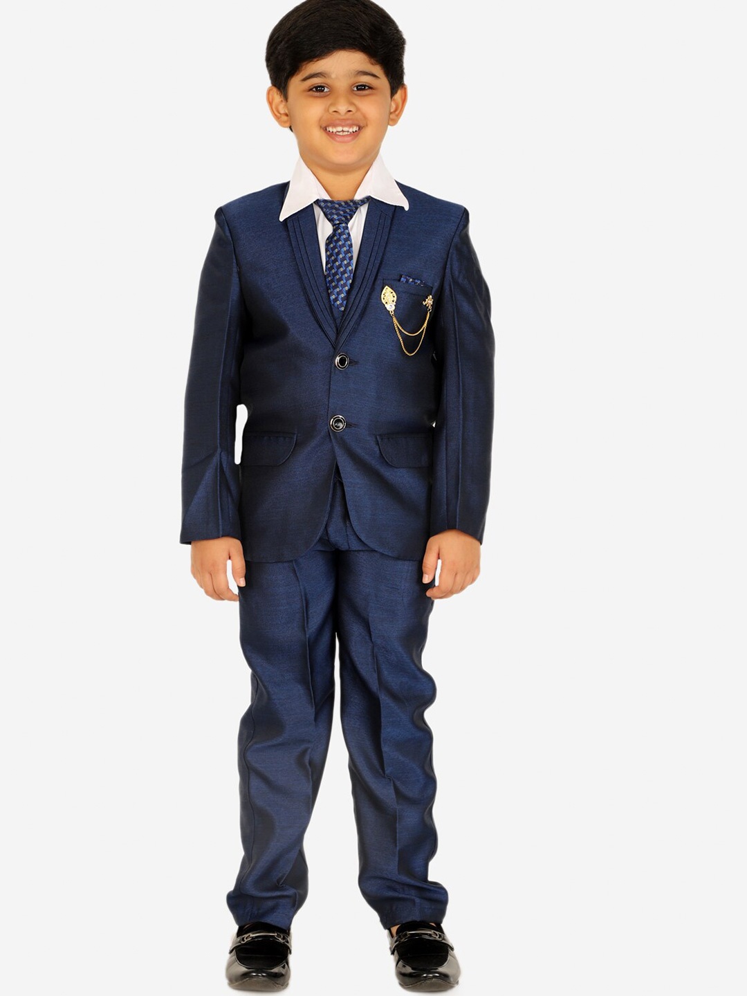 

Pro-Ethic STYLE DEVELOPER Boys Navy Blue & White Coat with Trousers