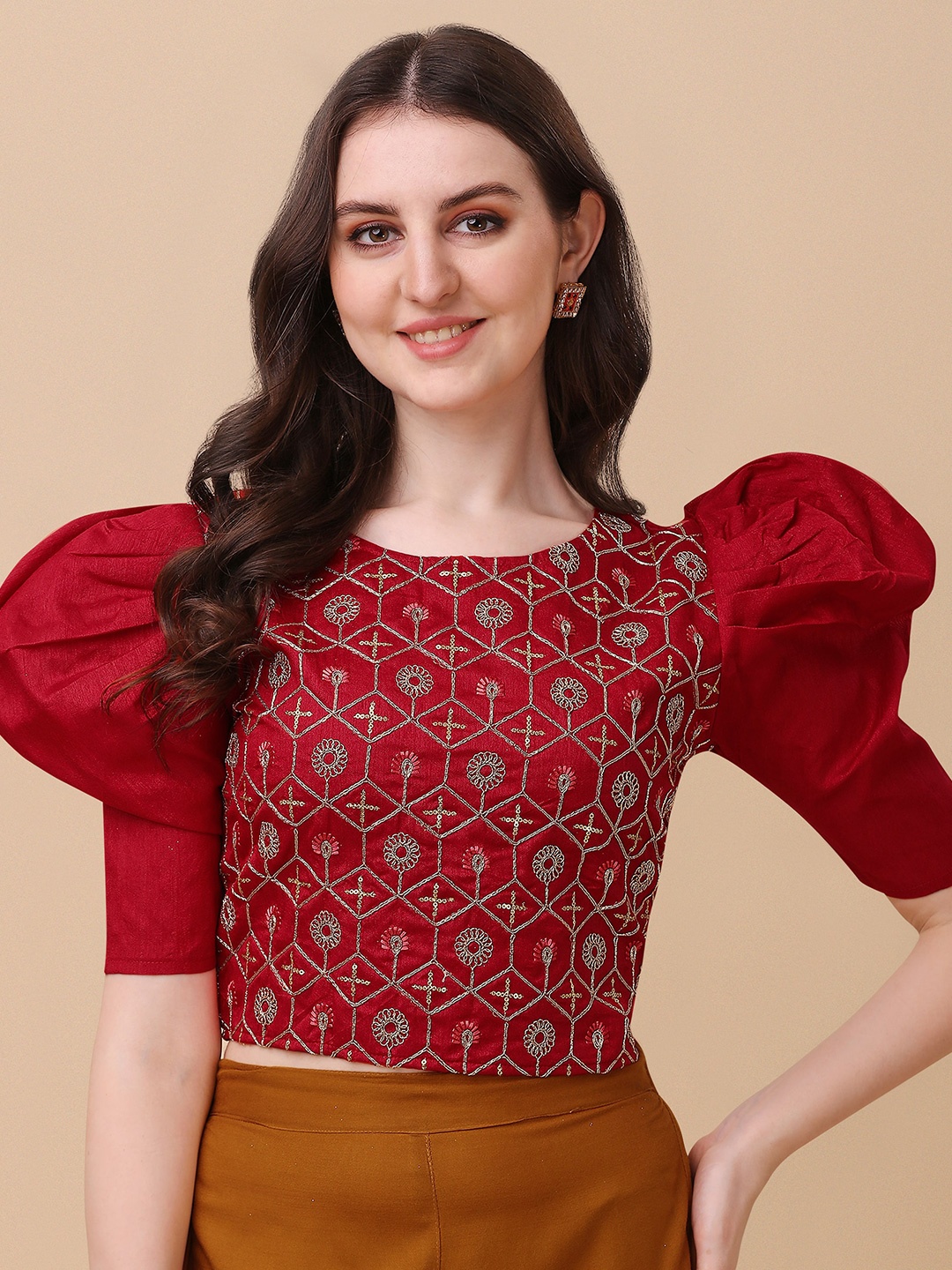 

Paralians Red Print Top