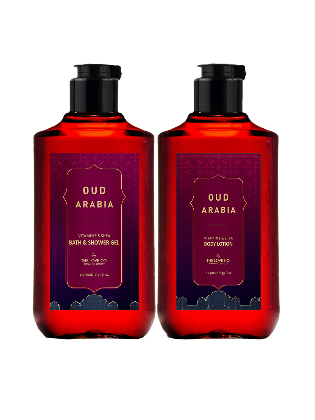 

THE LOVE CO. Set Of 2 Oud Arabia Body Wash + Body Lotion 500ml, White