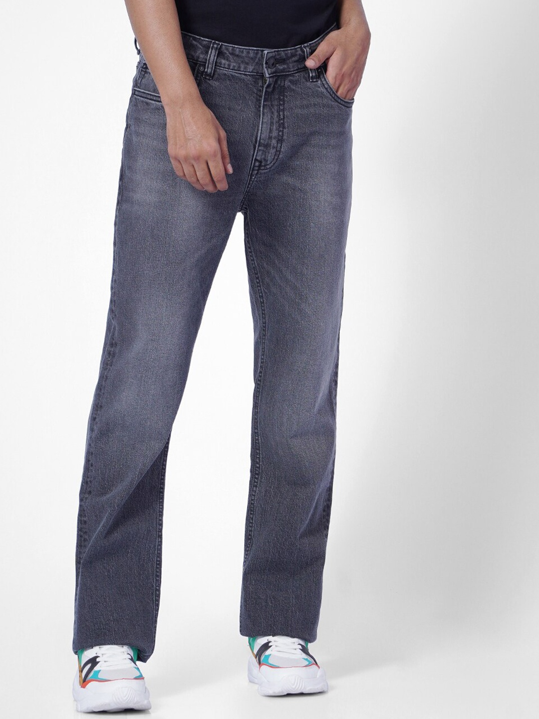 

Jack & Jones Men Grey Bootcut Light Fade Jeans