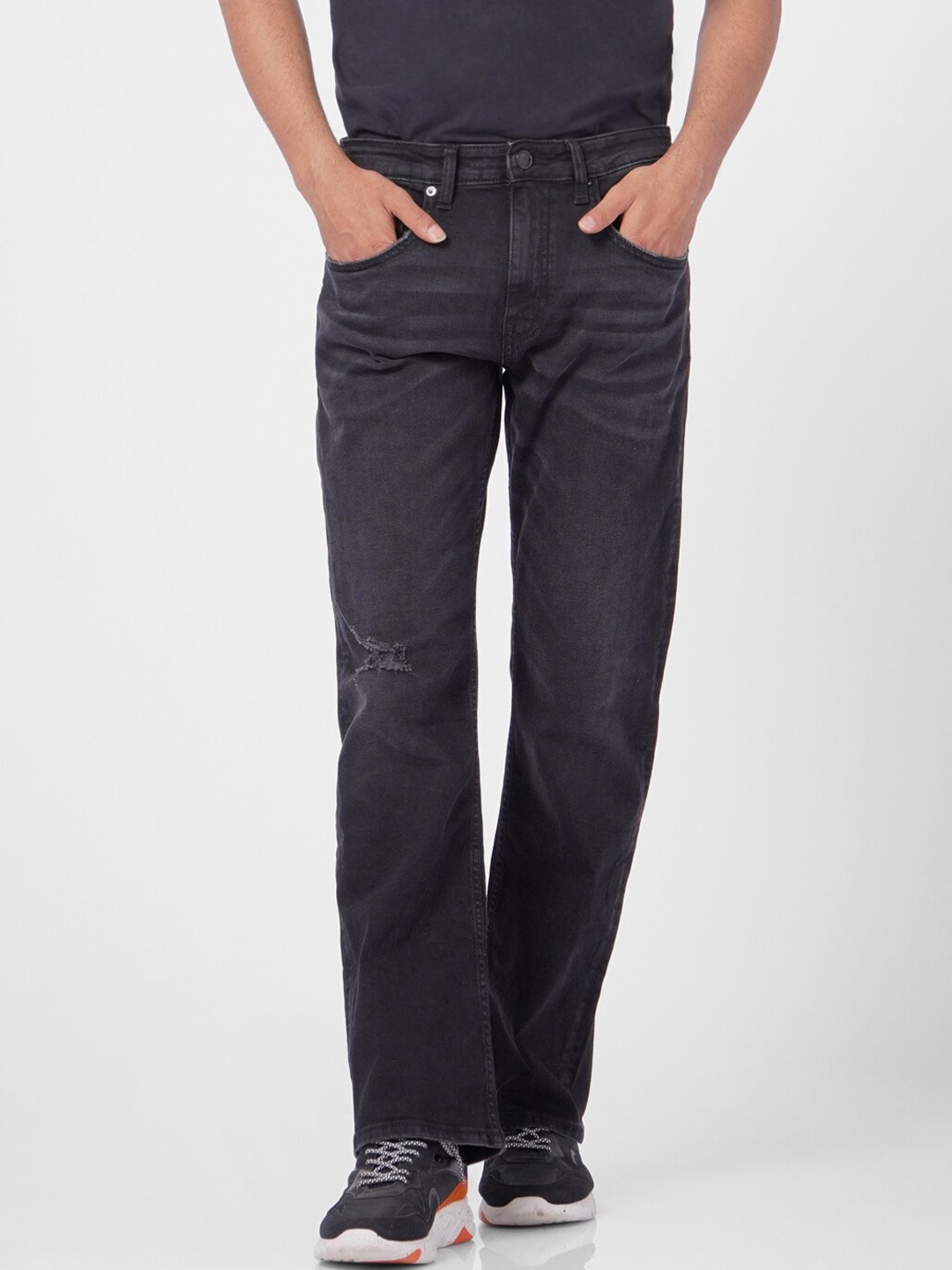 

Jack & Jones Men Black Bootcut Light Fade Jeans