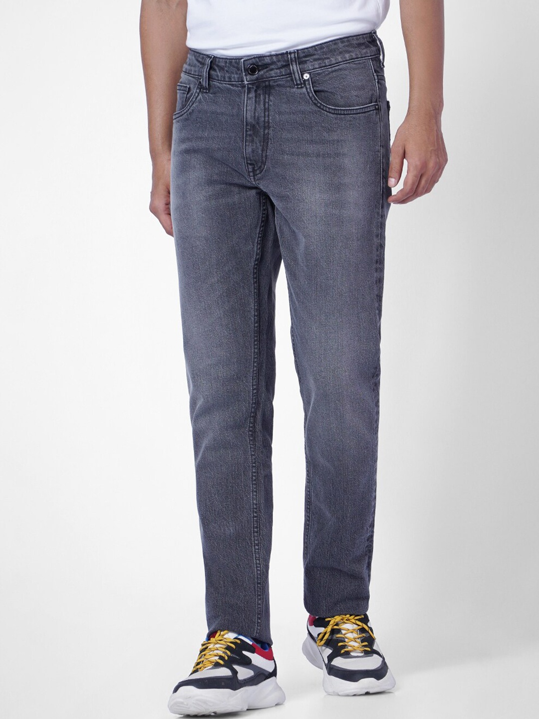 

Jack & Jones Men Grey Skinny Fit Light Fade Jeans