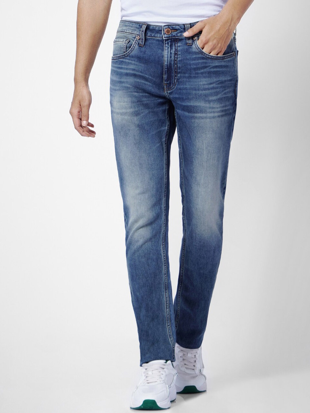 

Jack & Jones Men Blue Slim Fit Heavy Fade Jeans