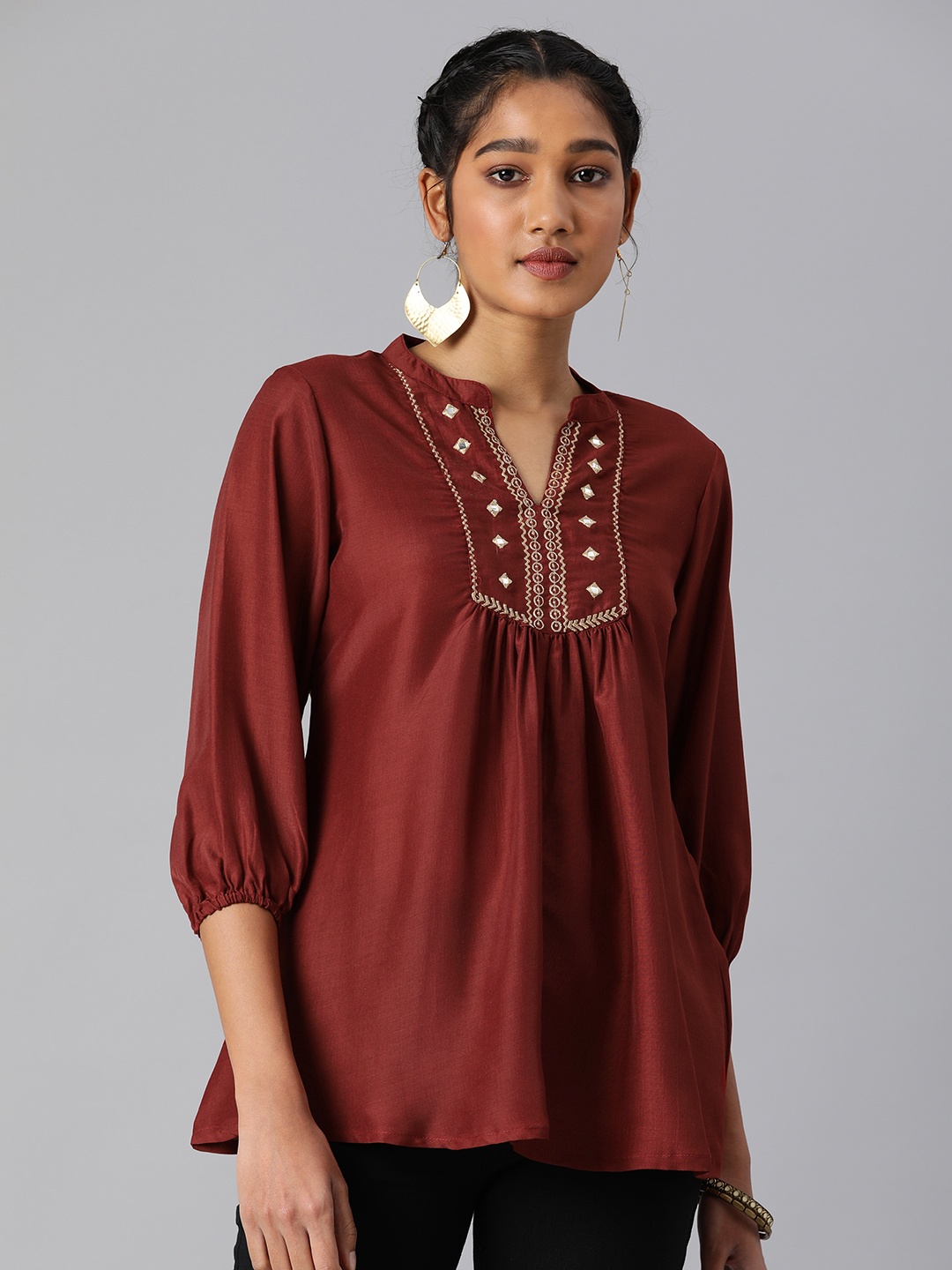 

MALHAAR Red Kurti