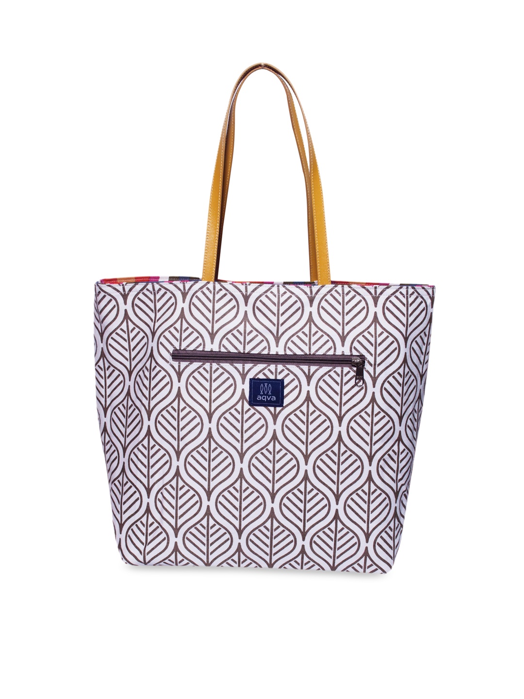

AQVA Multicoloured Geometric Printed Oversized Shopper Tote Bag, Multi