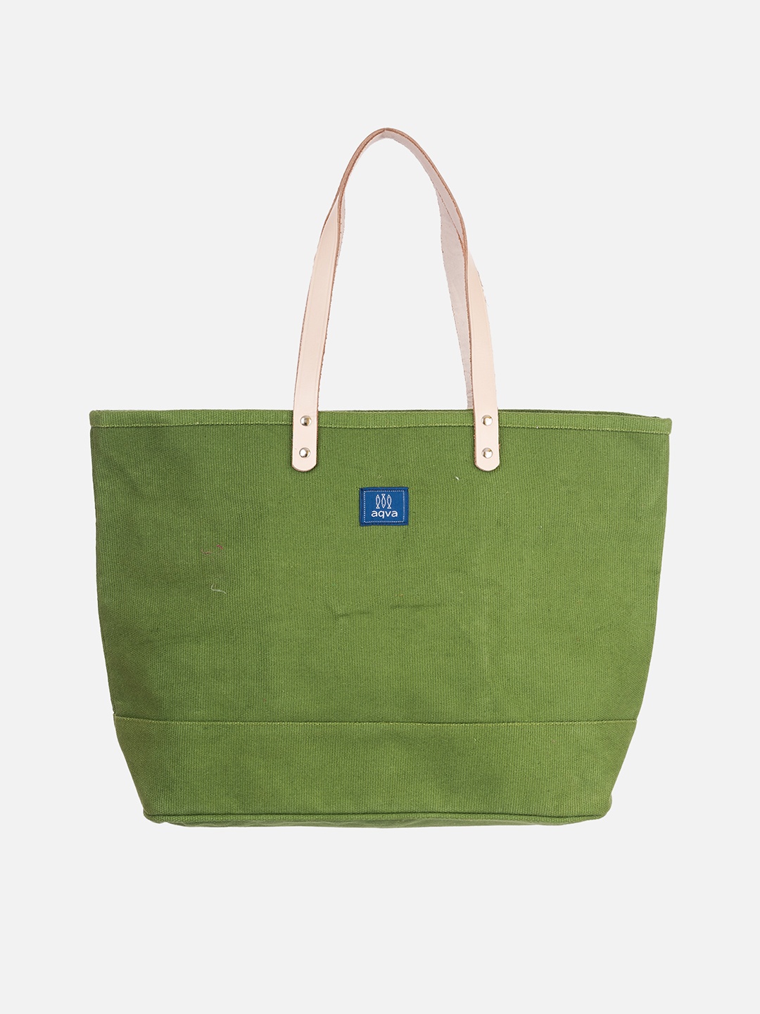 

AQVA Cotton Shopper Tote Bag, Olive