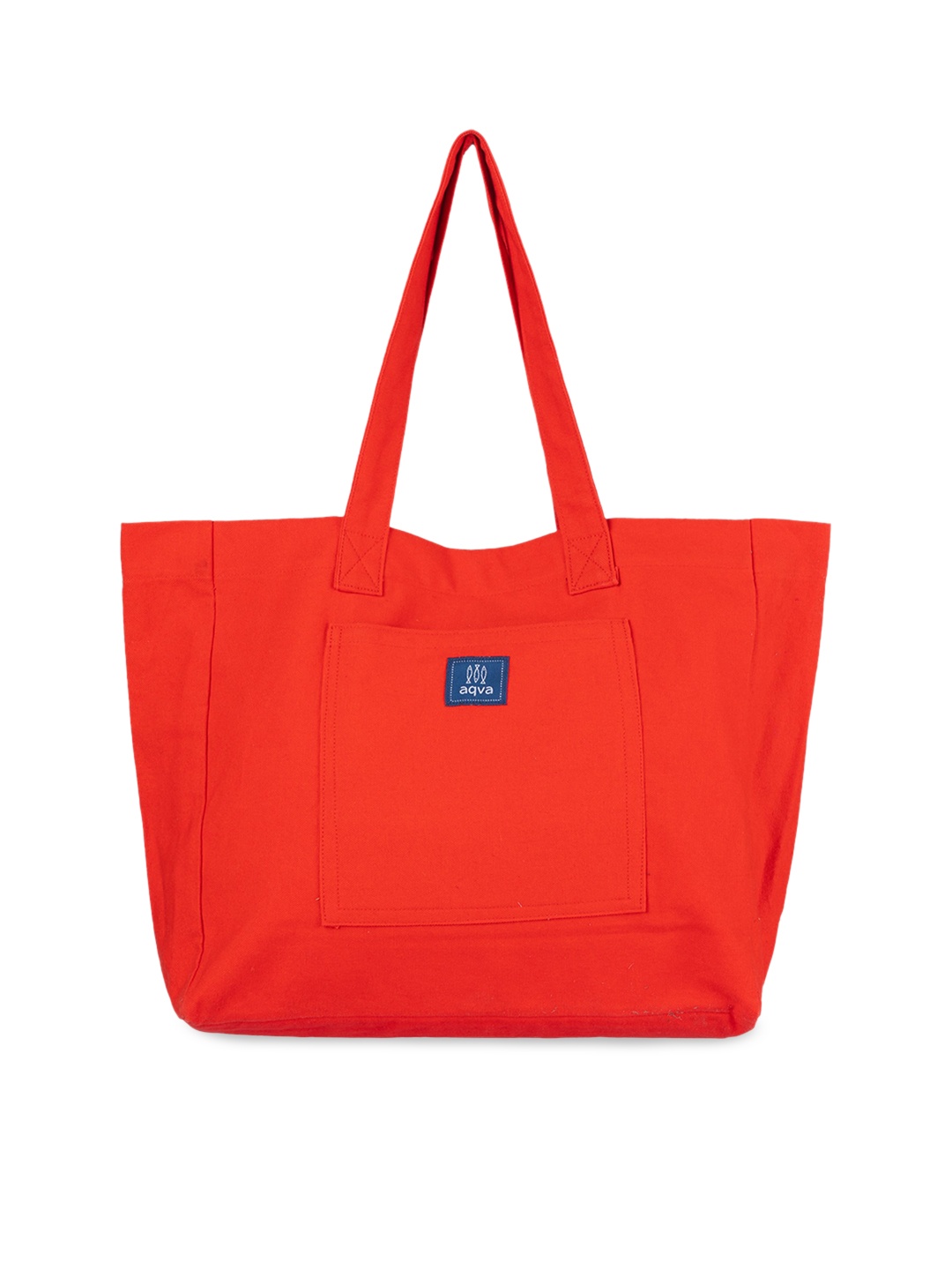 

AQVA Red Oversized Shopper Cotton Tote Bag