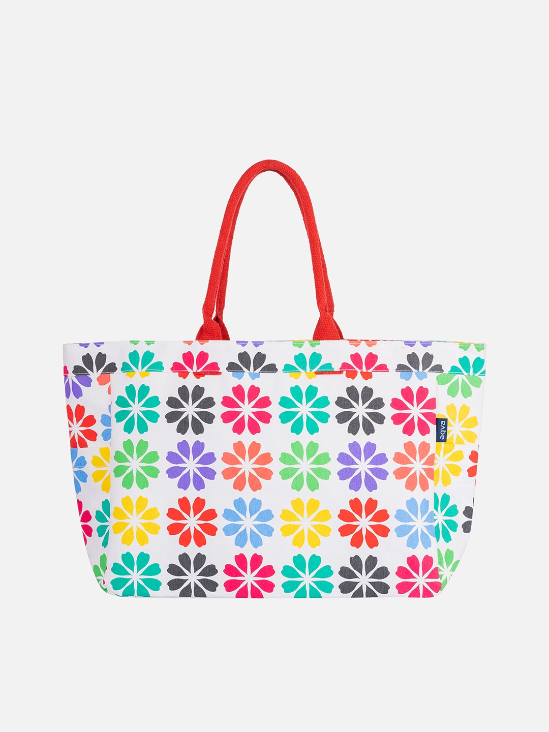 

AQVA Multicoloured Floral Printed Oversized Shopper Shoulder Bag, Multi
