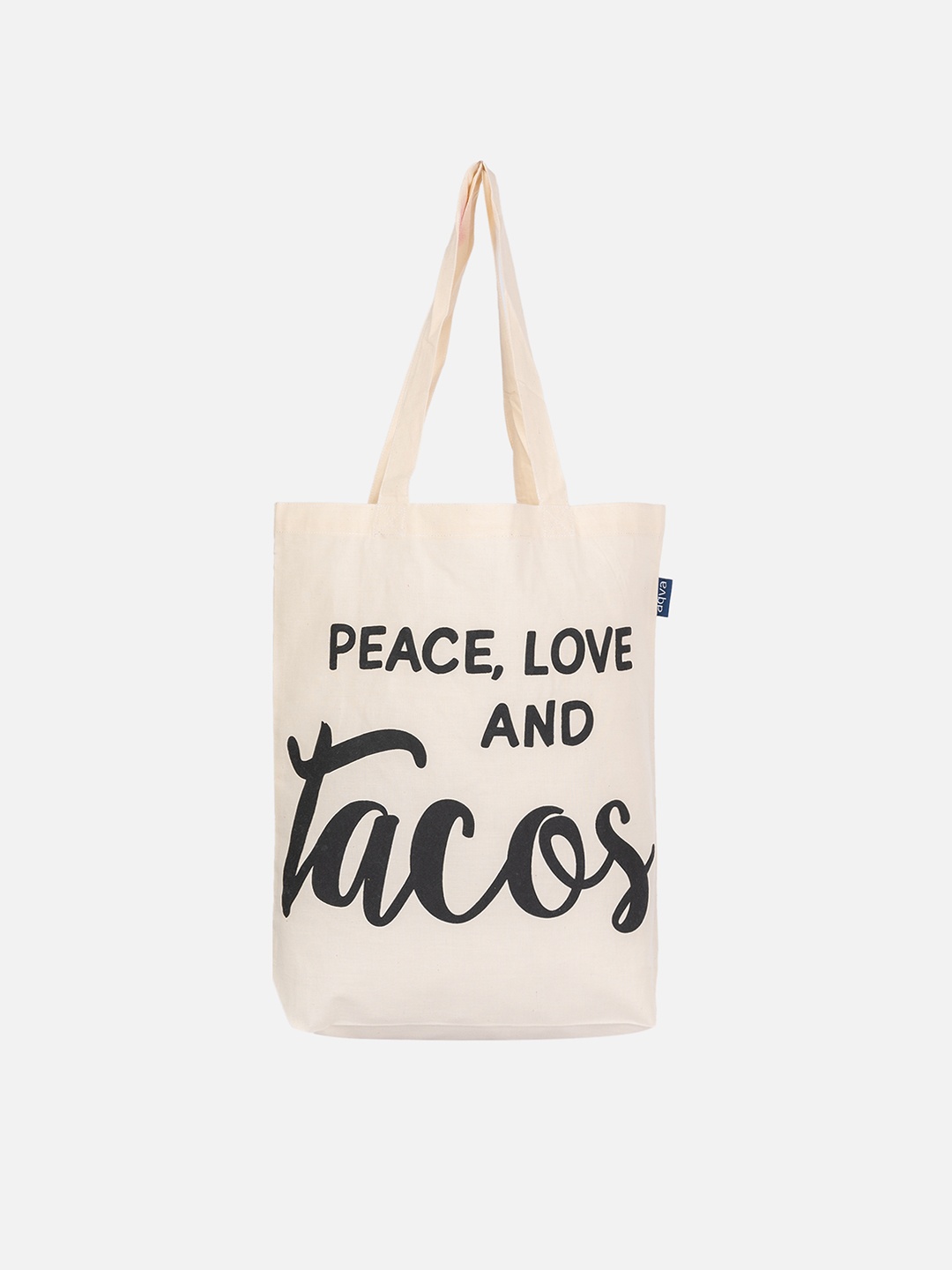 

AQVA Printed Cotton Tote Bag Handbags, White