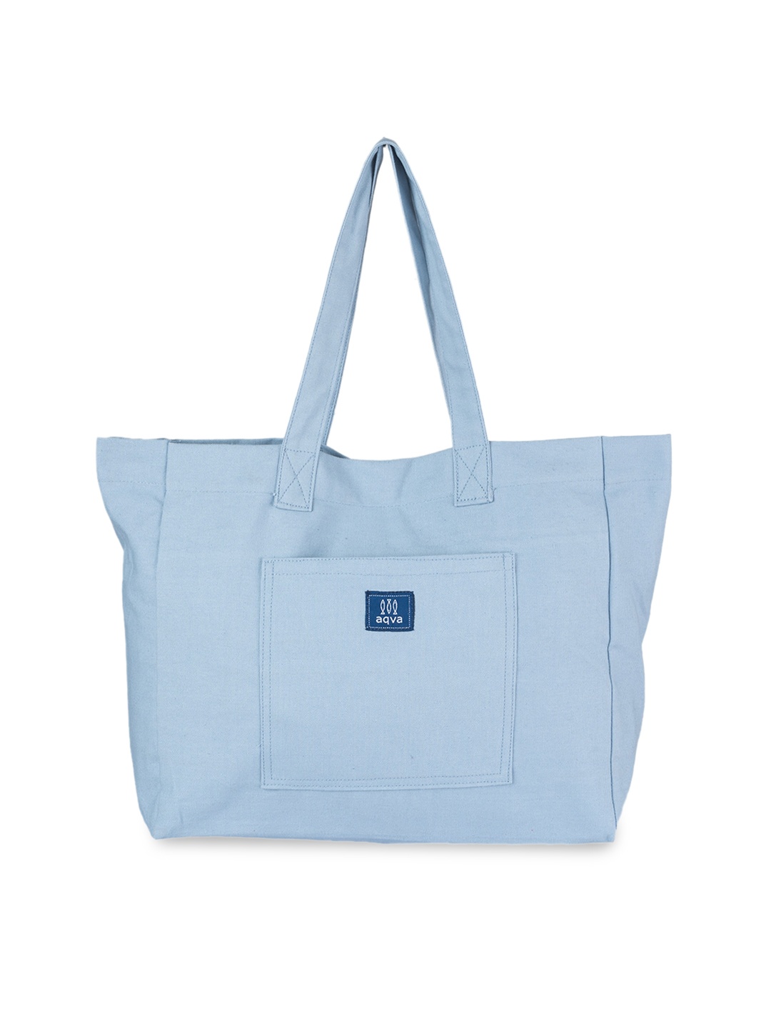 

AQVA Oversized Cotton Shopper Shoulder Bag, Turquoise blue