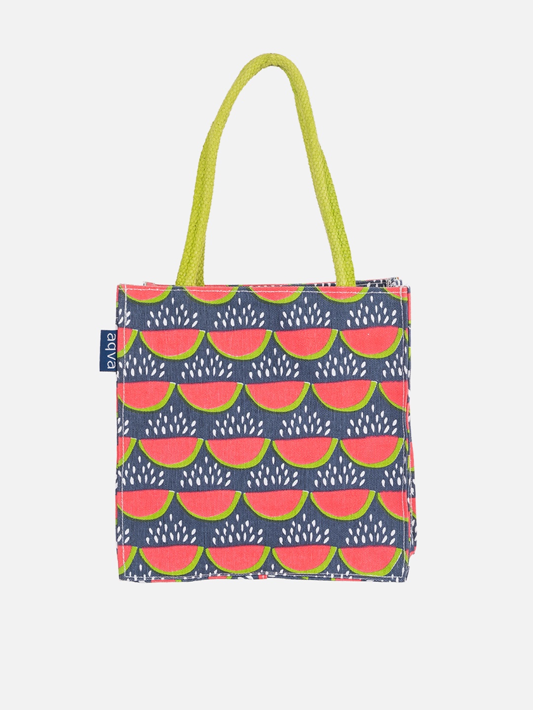 

AQVA Printed Shopper Cotton Handheld Bag, Grey