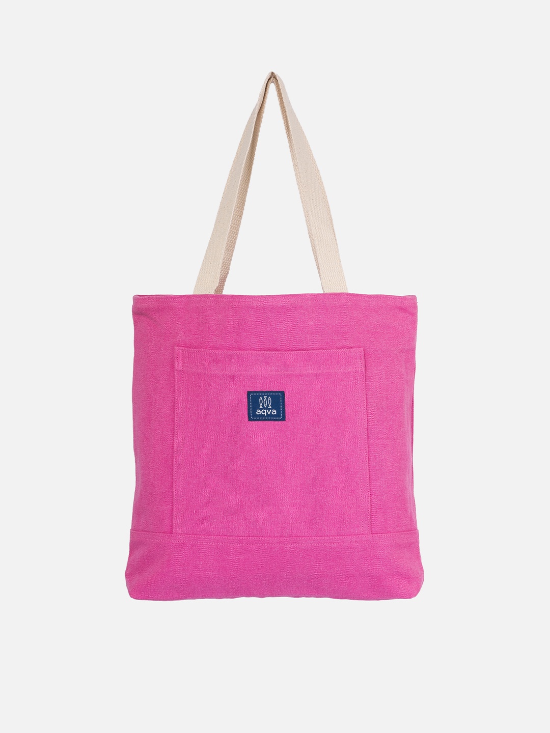 

AQVA Fuchsia Oversized Shopper Cotton Shoulder Bag