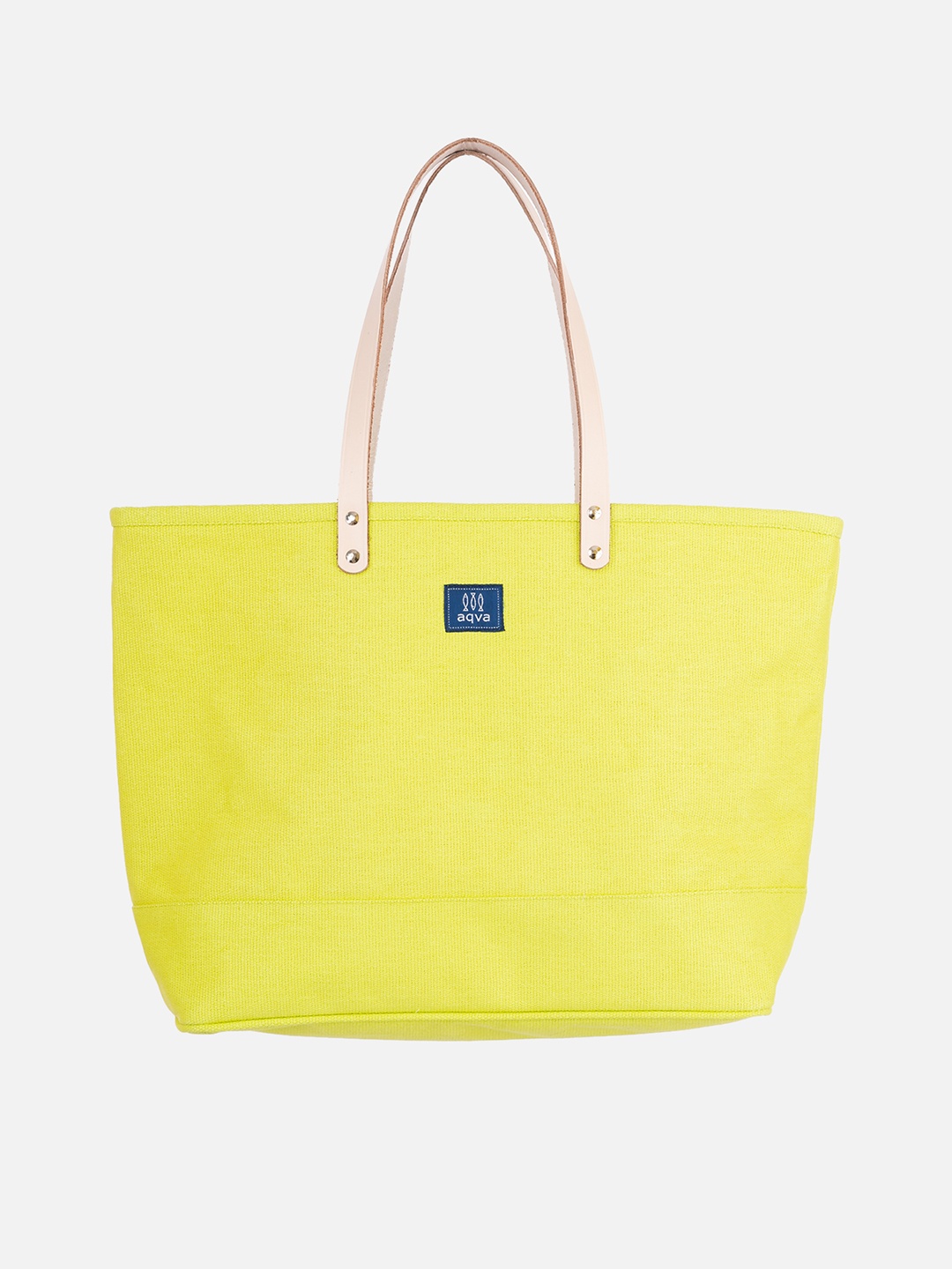 

AQVA Shopper Cotton Tote Bag, Lime green