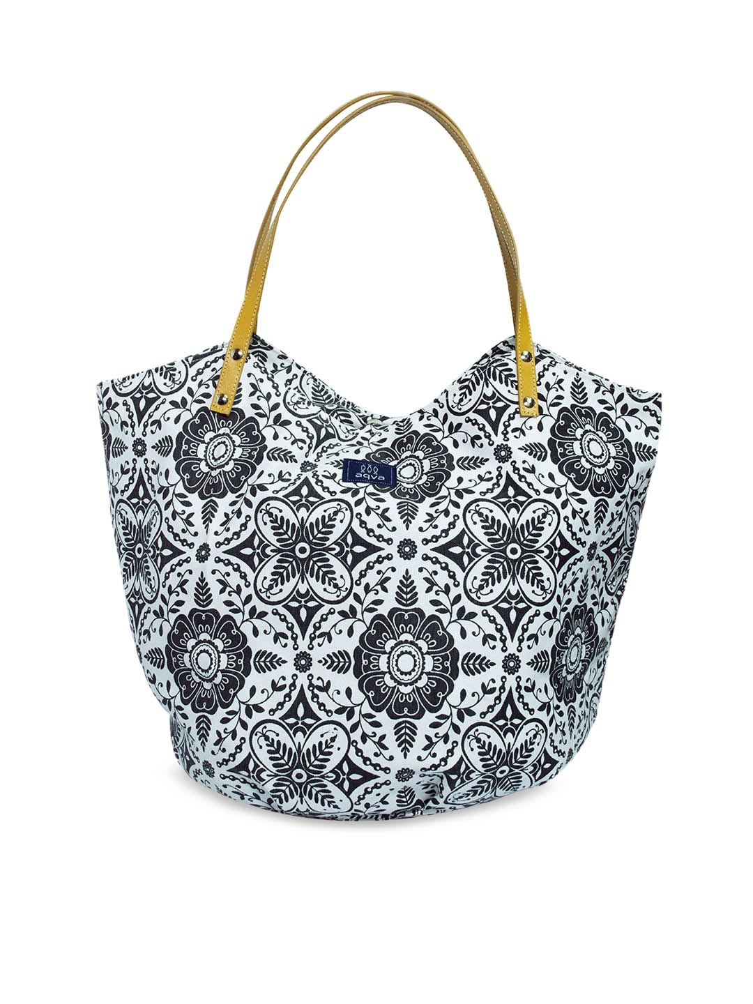 

AQVA Printed Oversized Shopper Shoulder Bag, Black