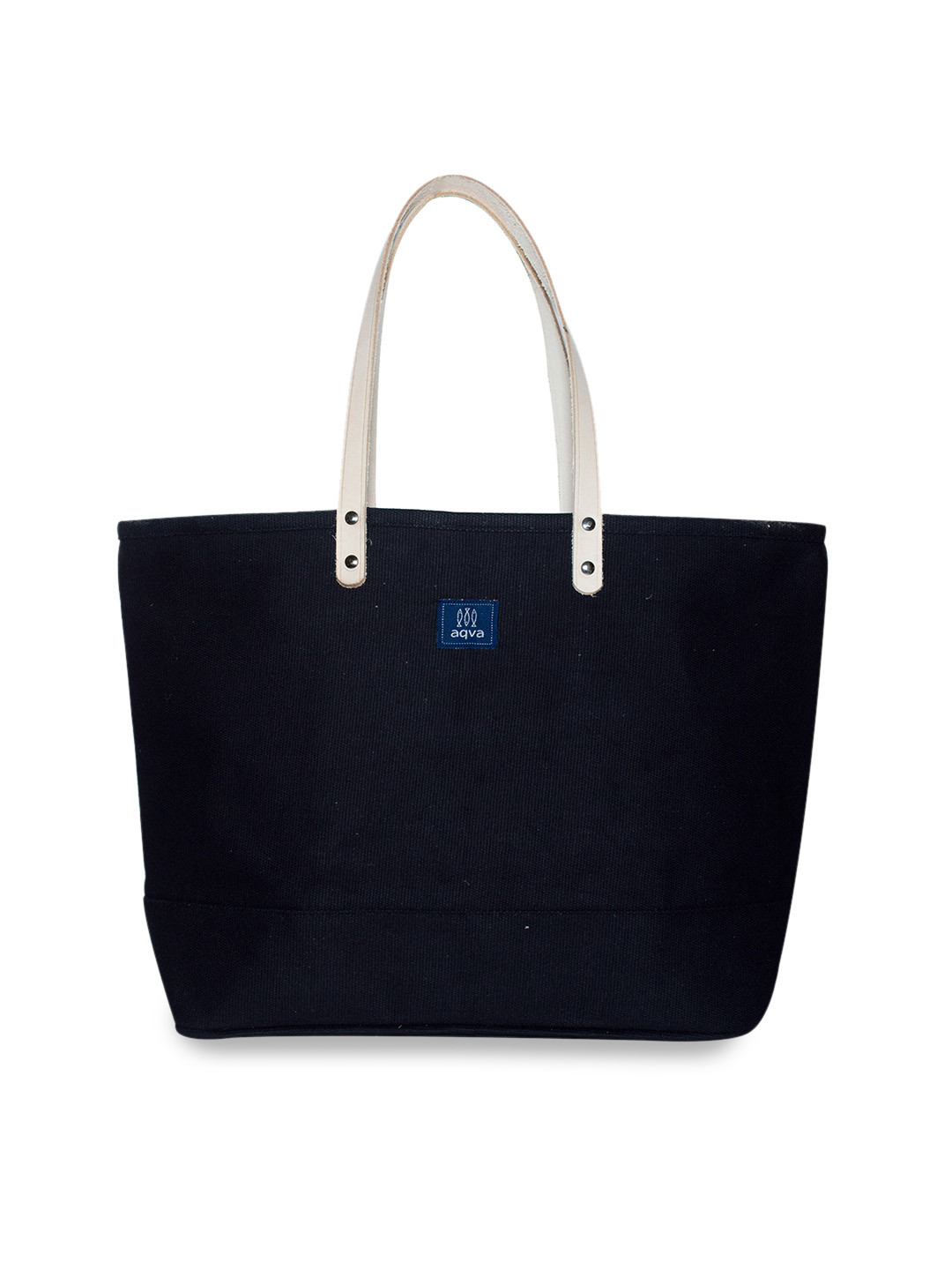 

AQVA Shopper Cotton Tote Bag, Black