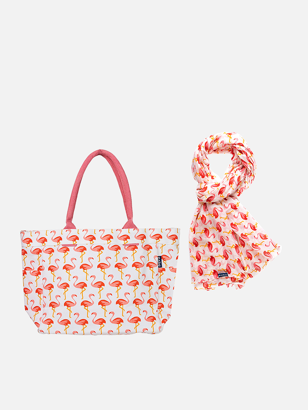 

AQVA Pink Floral Printed Shopper Cotton Tote Bag